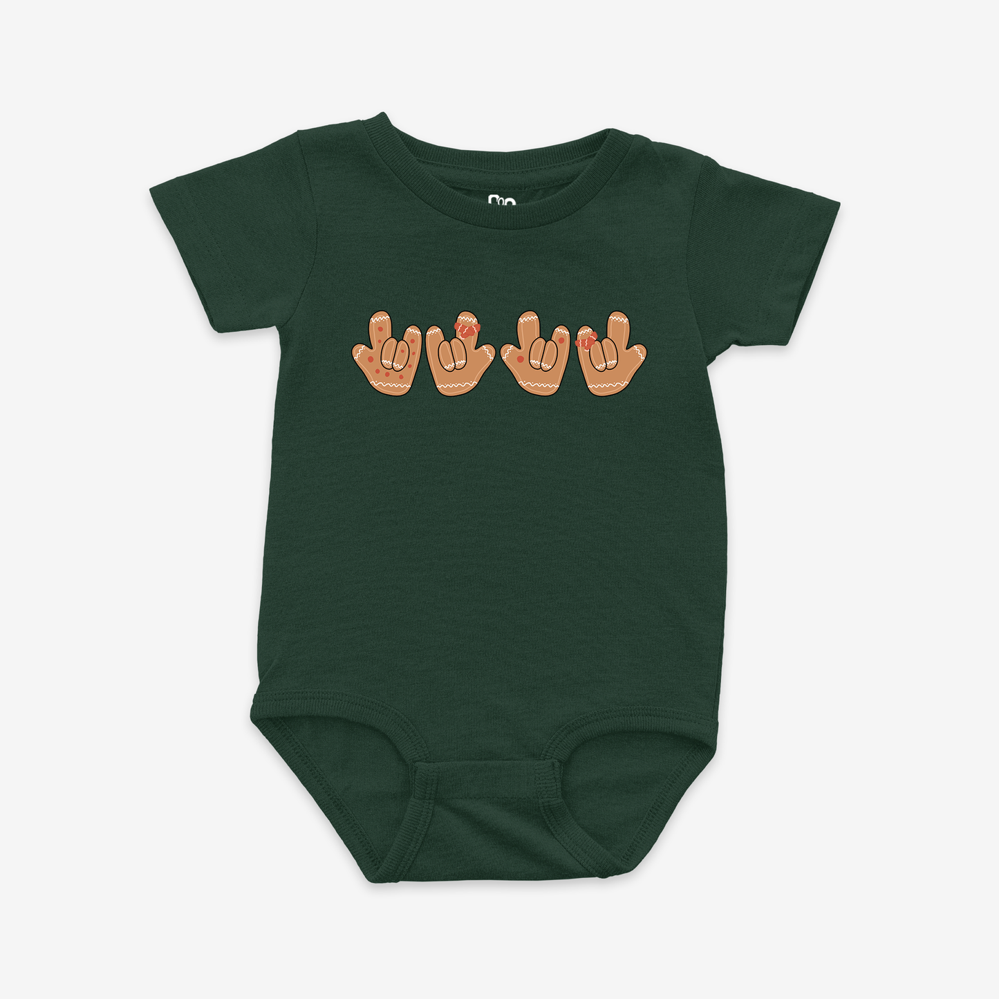 Gingerbread ILY Onesie Tee
