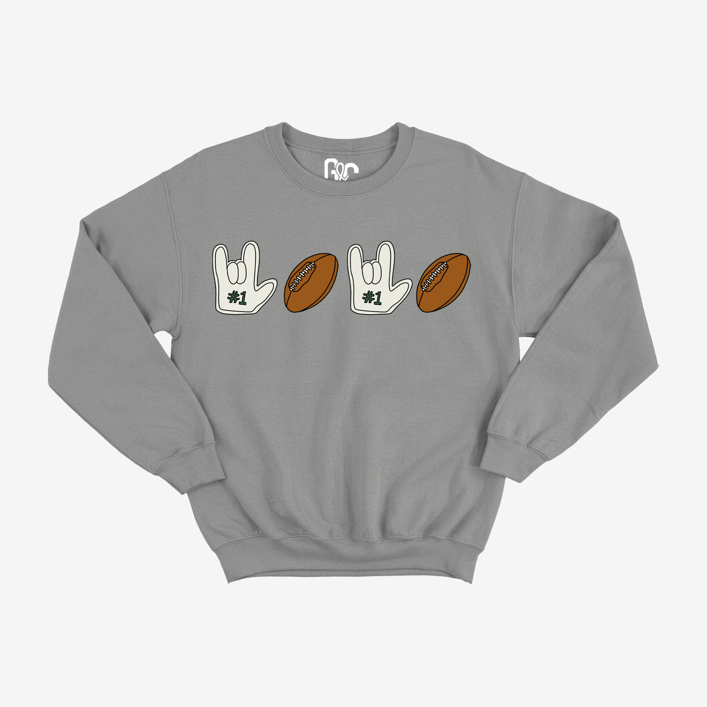 Football & ILY Crewneck