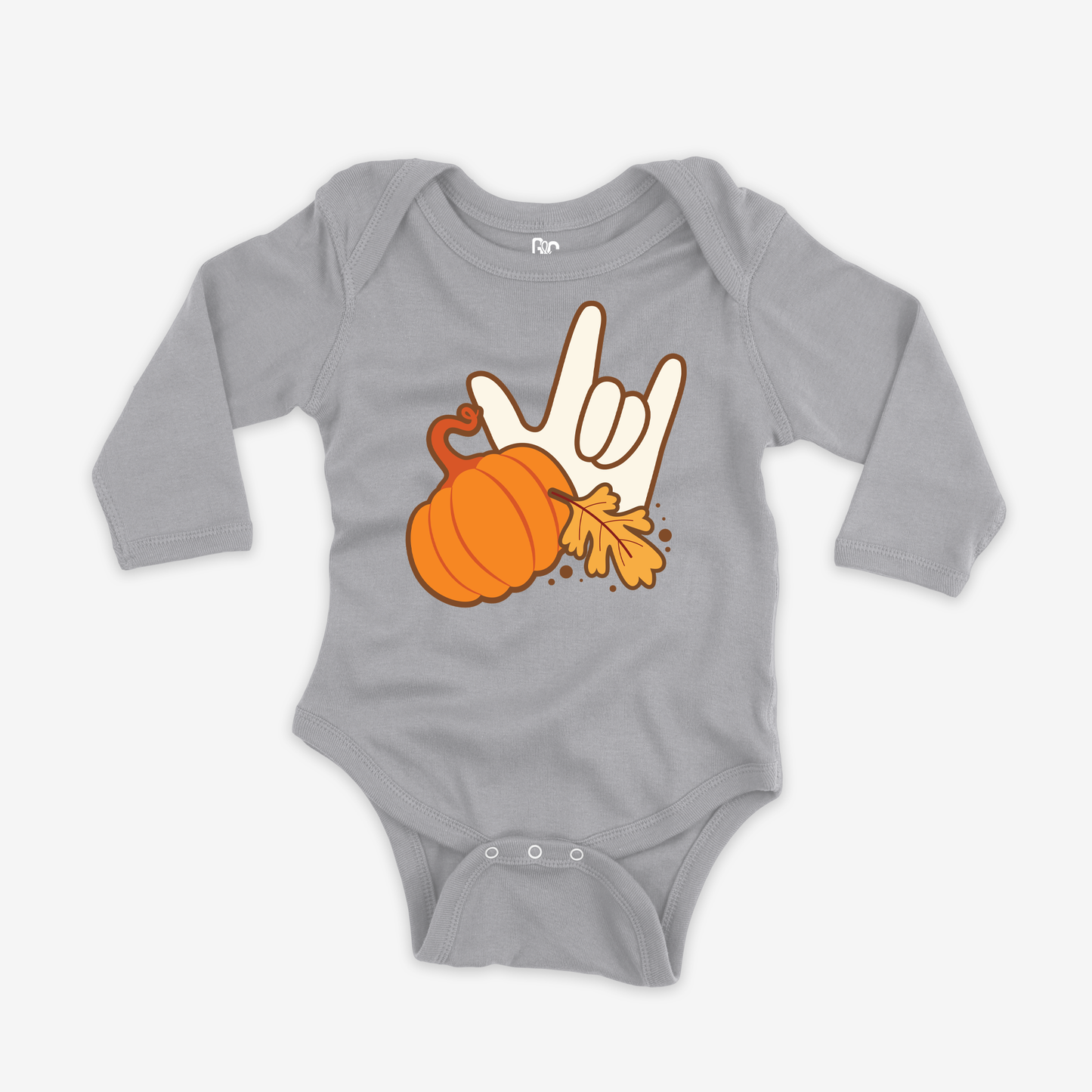 Pumpkin & ILY Onesie Sleeve