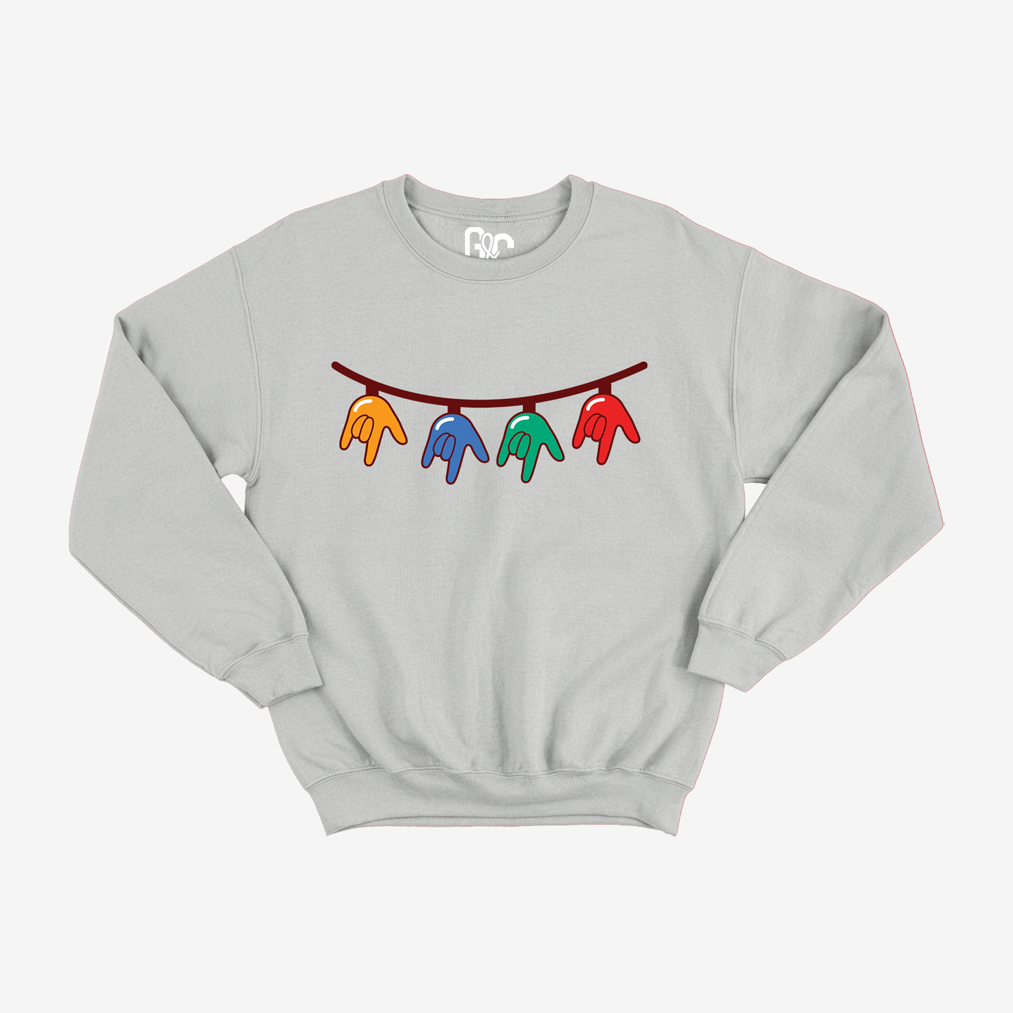Christmas Light Bulb ILY Youth Crewneck