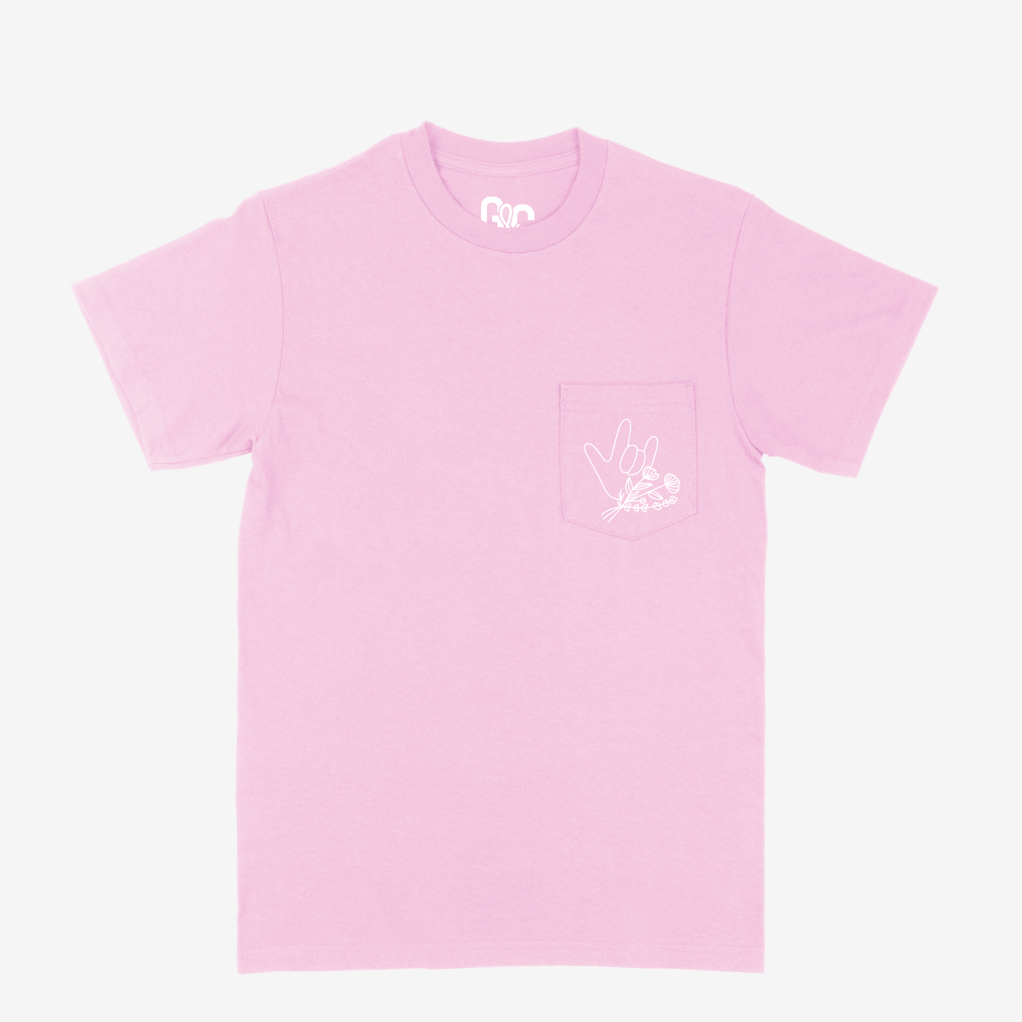 Floral & ILY Pocket Tee