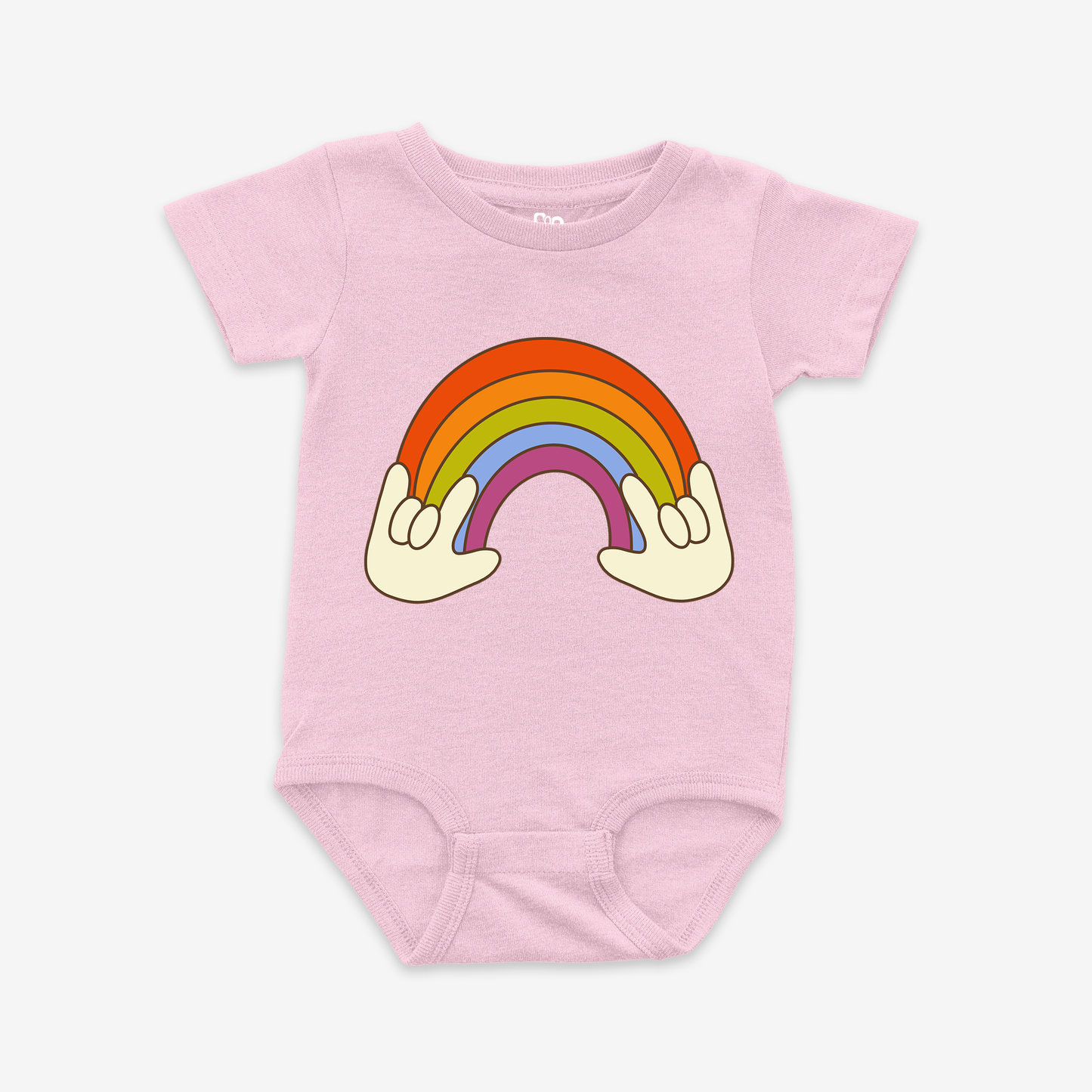 Retro ILY Rainbow Onesie Tee