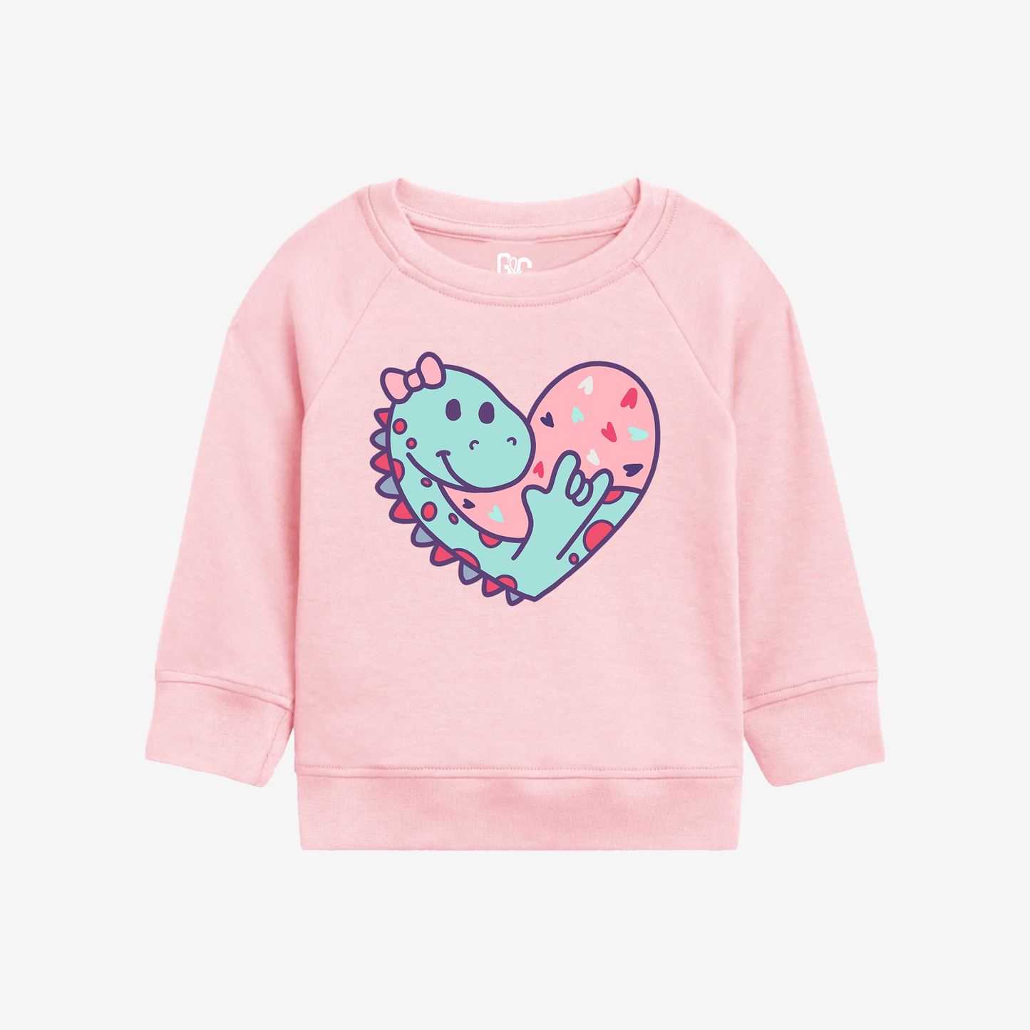 Dino Heart Toddler Crewneck