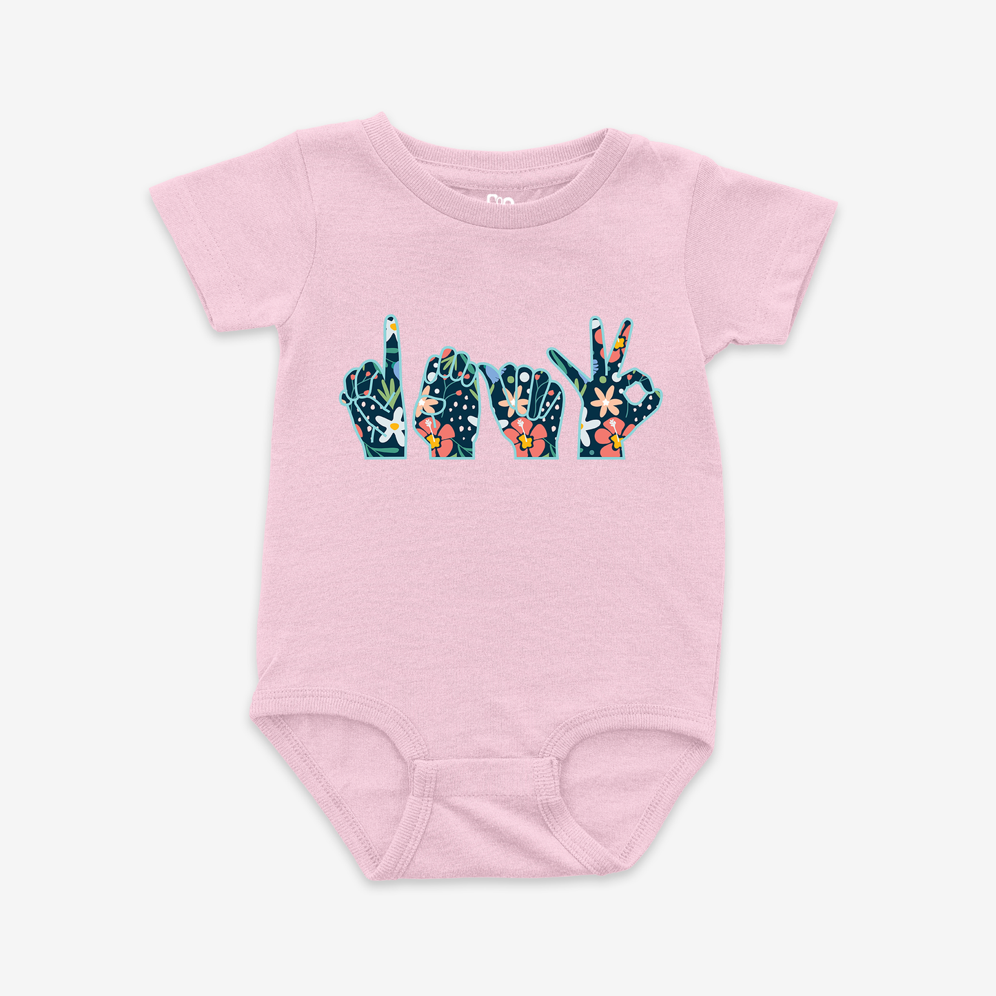 Deaf Flower Onesie Tee