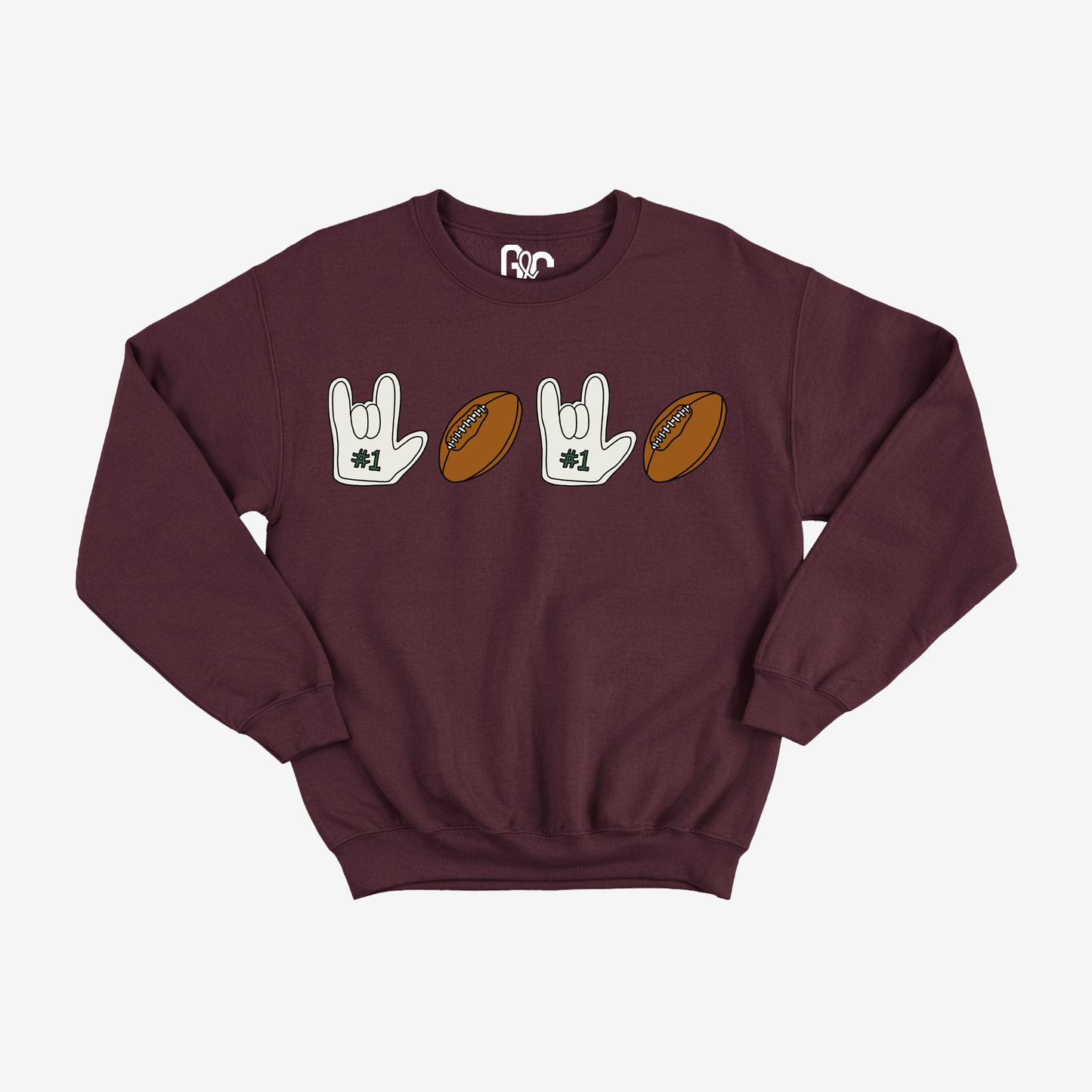 Football & ILY Crewneck