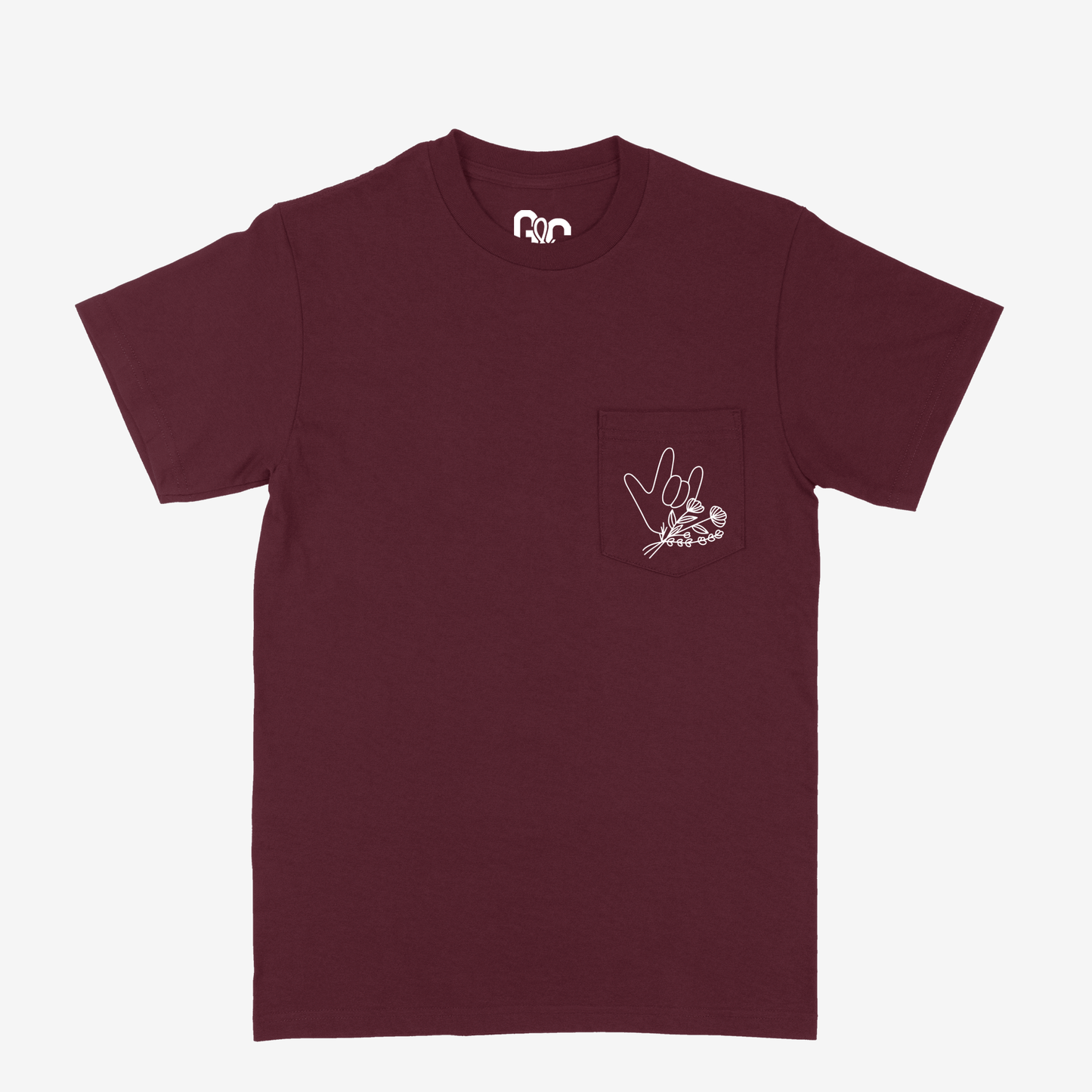 Floral & ILY Pocket Tee
