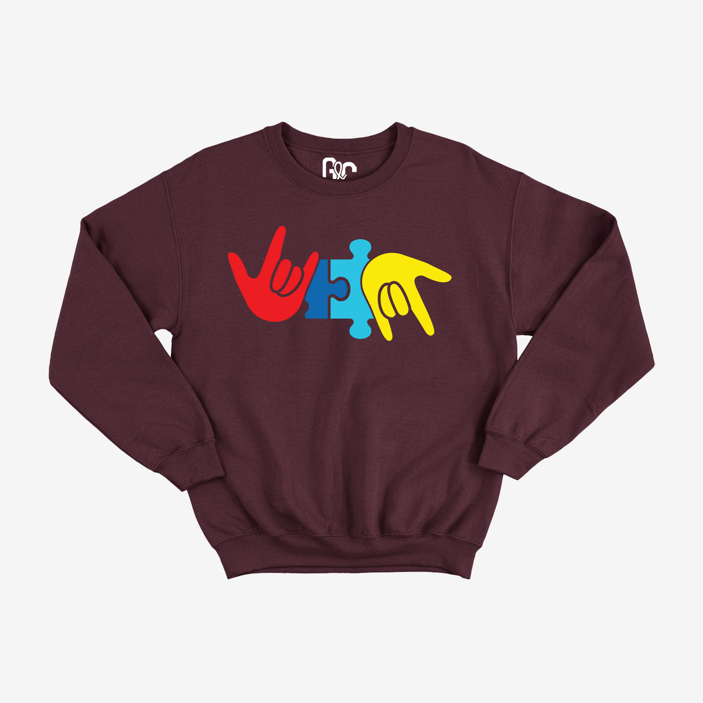 Autism Puzzle ILY Crewneck