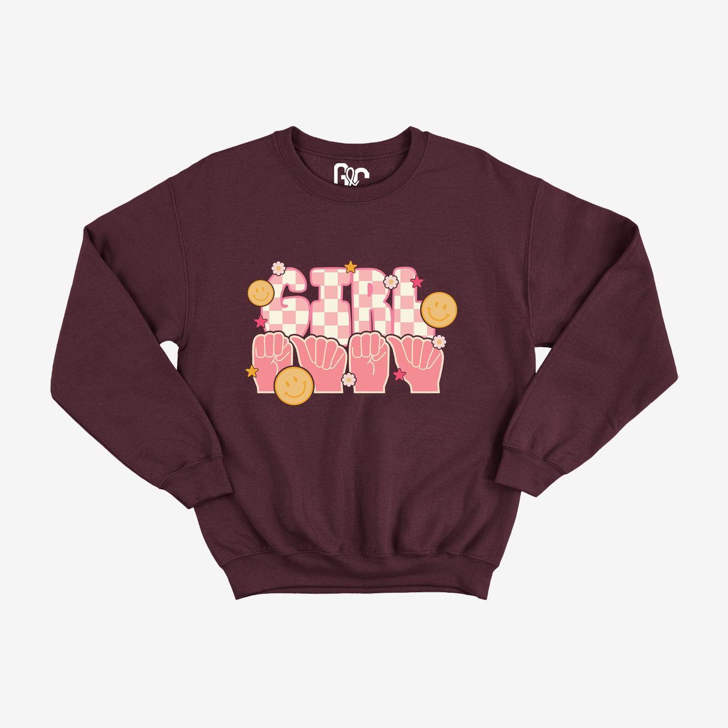 Retro Girl Mama Crewneck