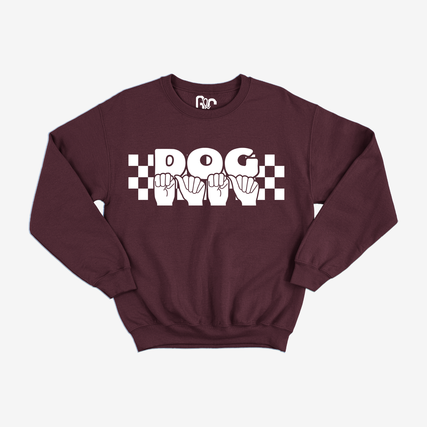 Checkered Dog Mama Crewneck