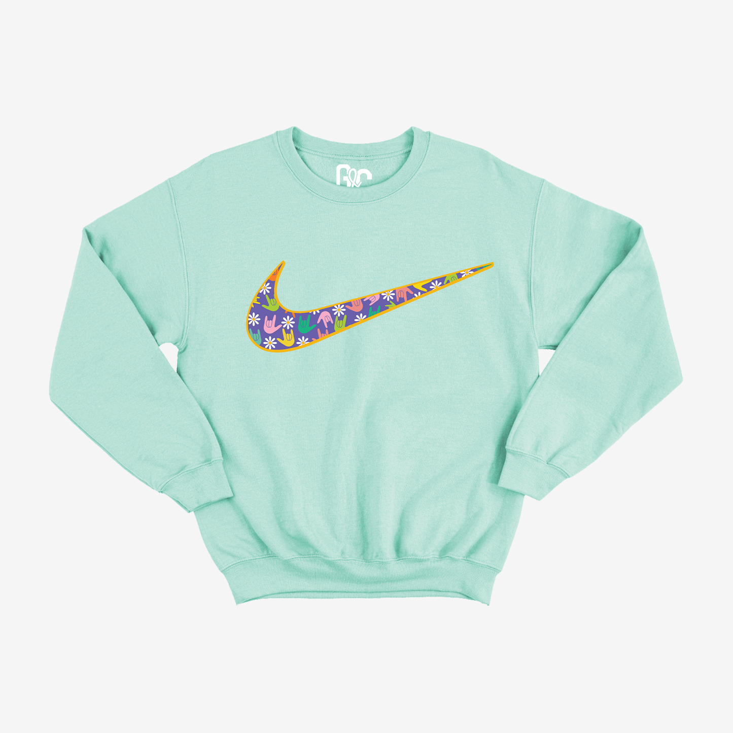 Flower ILY Swoosh Crewneck