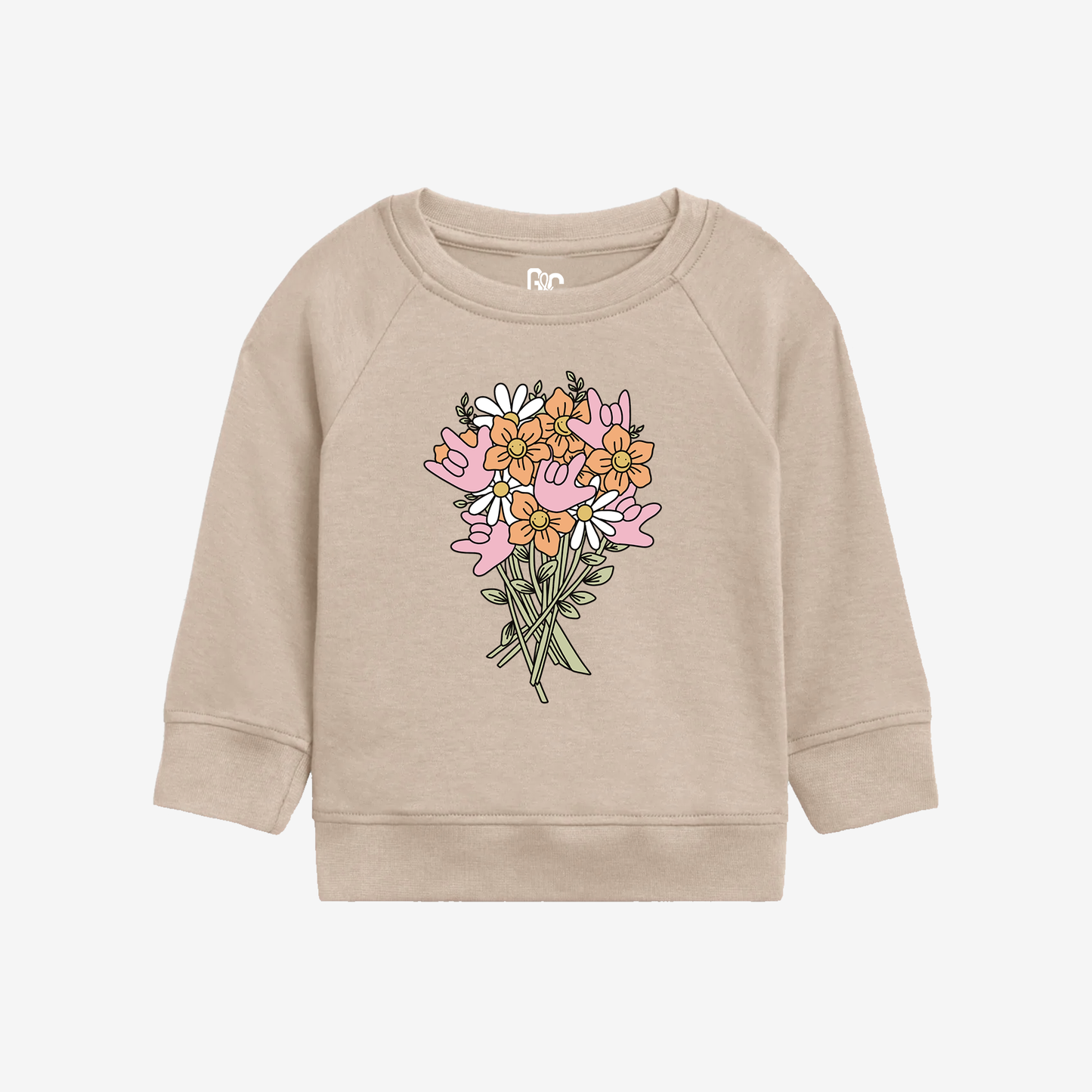 ILY Flower Toddler Crewneck
