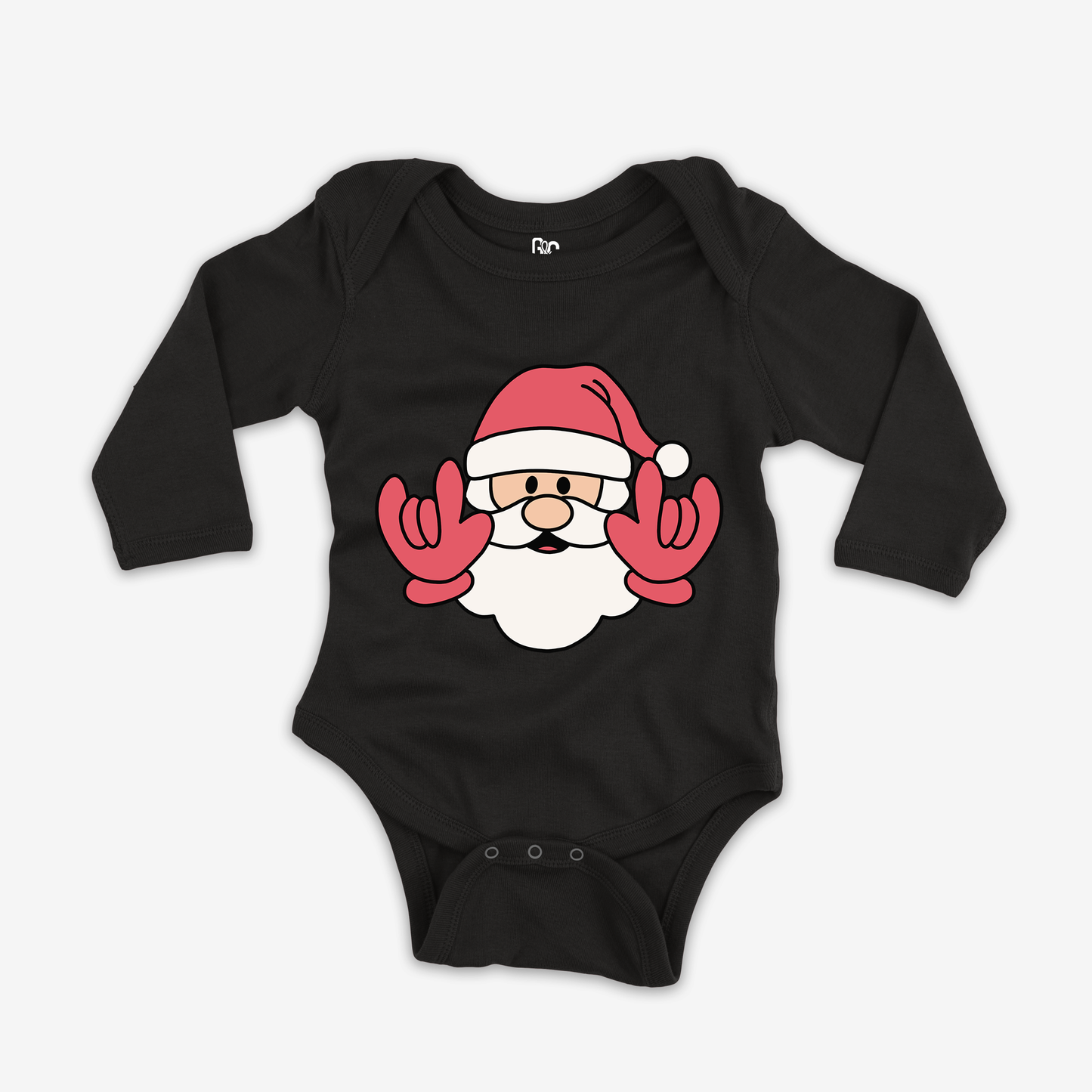 Santa ILY Onesie Sleeve