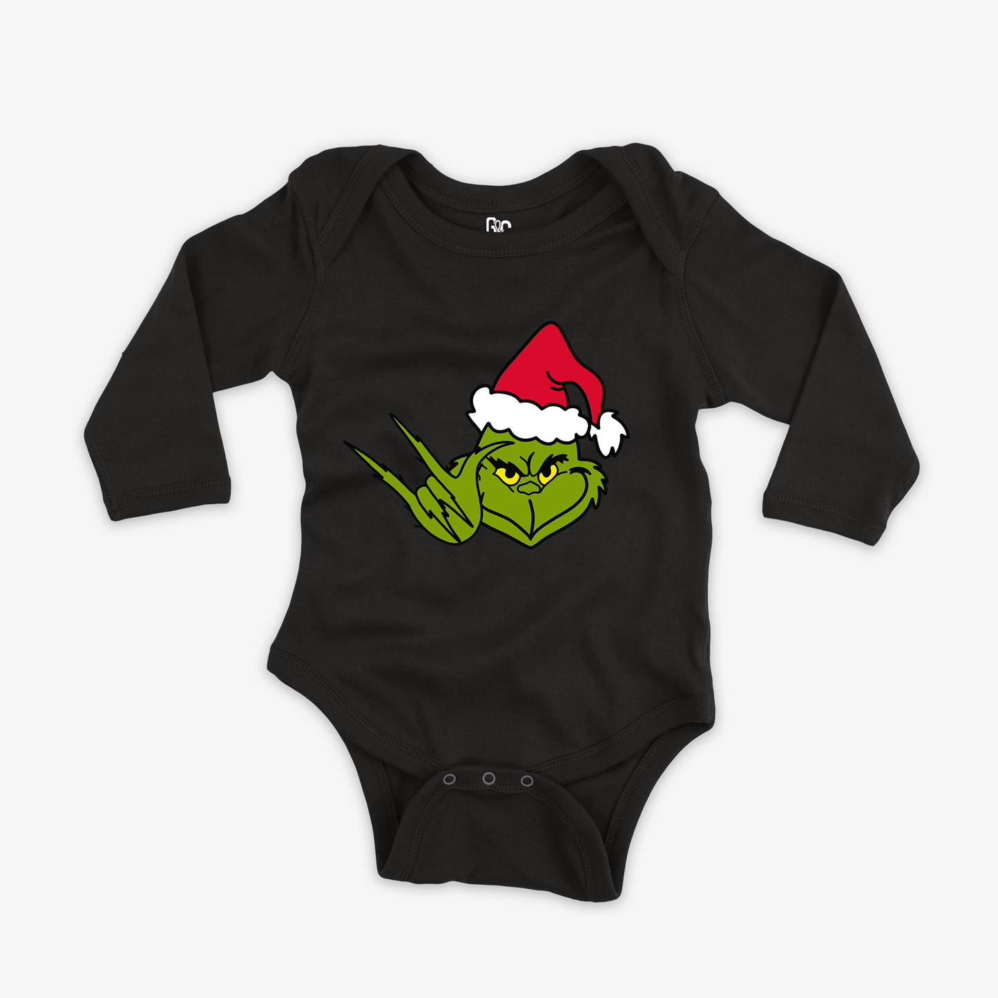 Grinch ILY Onesie Sleeve