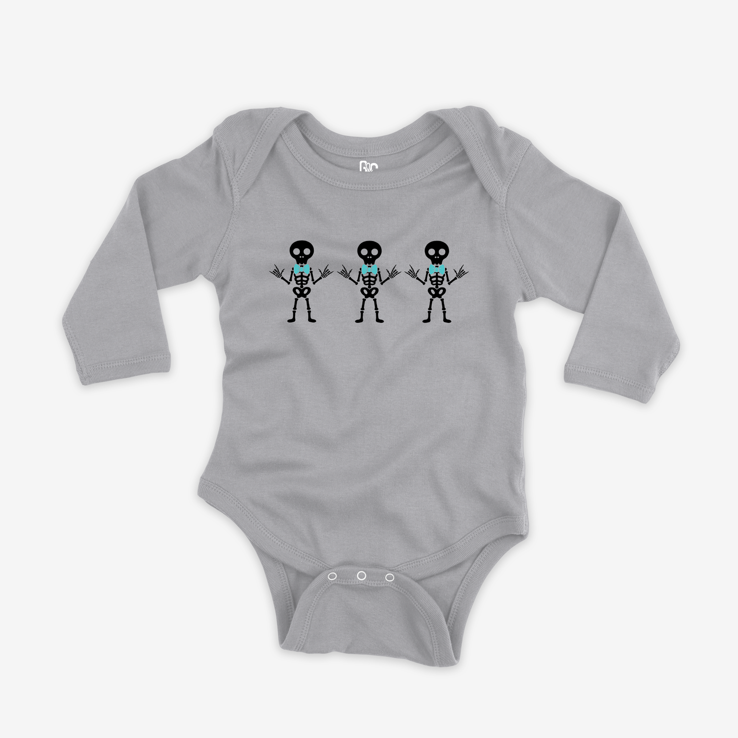 Boy Skeleton Onesie Sleeve