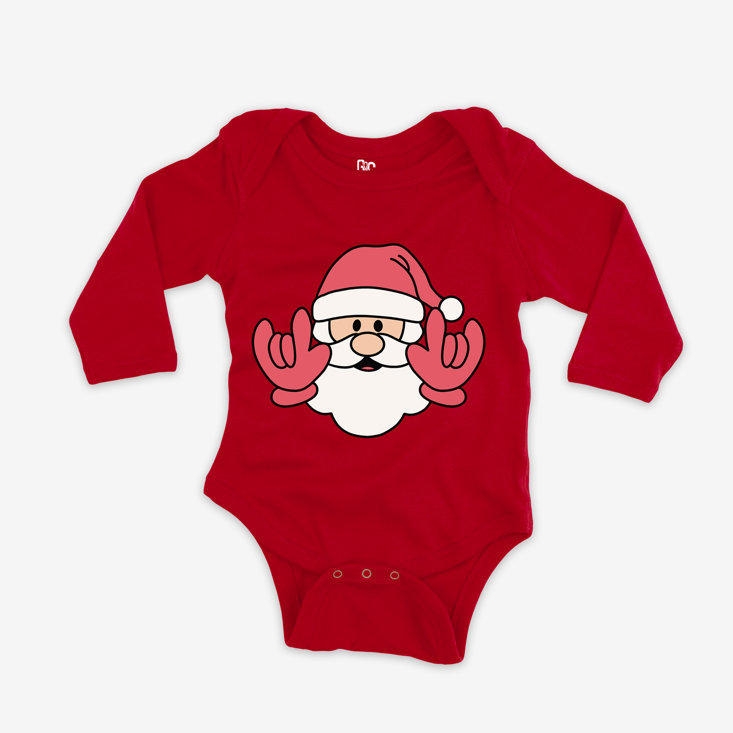 Santa ILY Onesie Sleeve