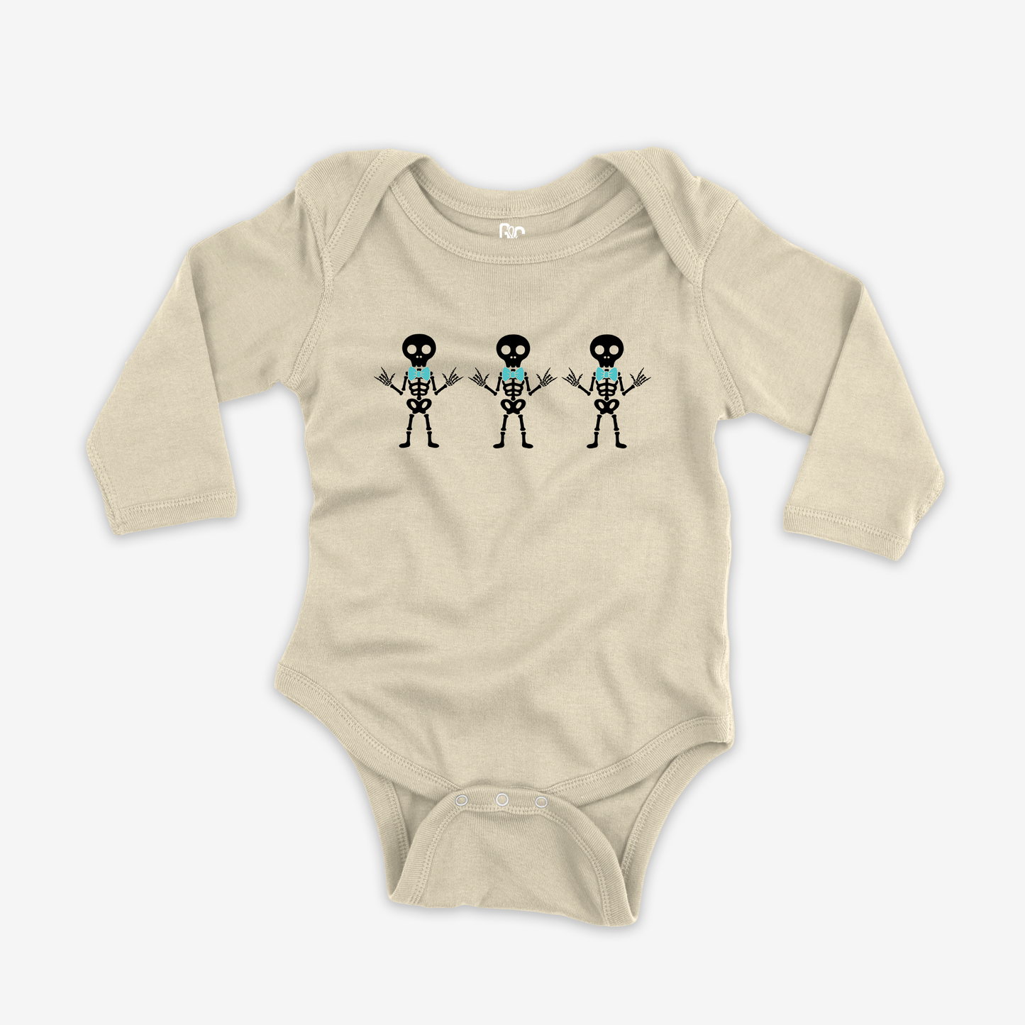 Boy Skeleton Onesie Sleeve