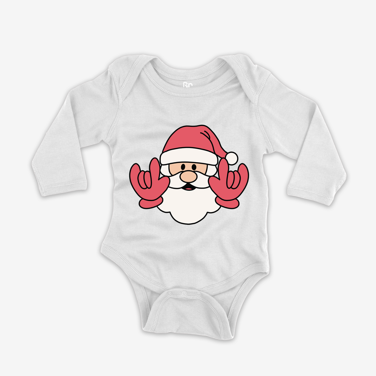 Santa ILY Onesie Sleeve