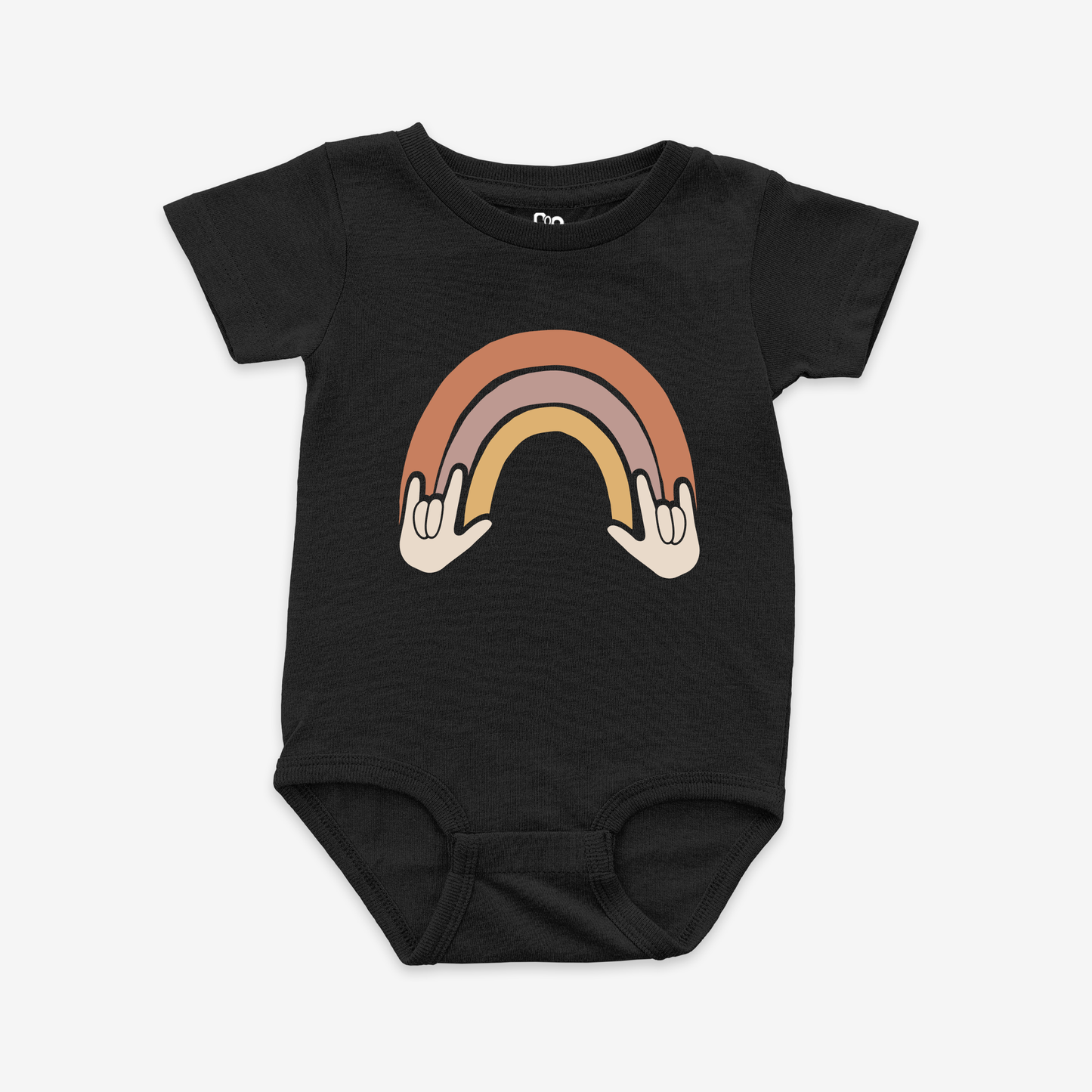 Rainbow ILY Onesie Tee