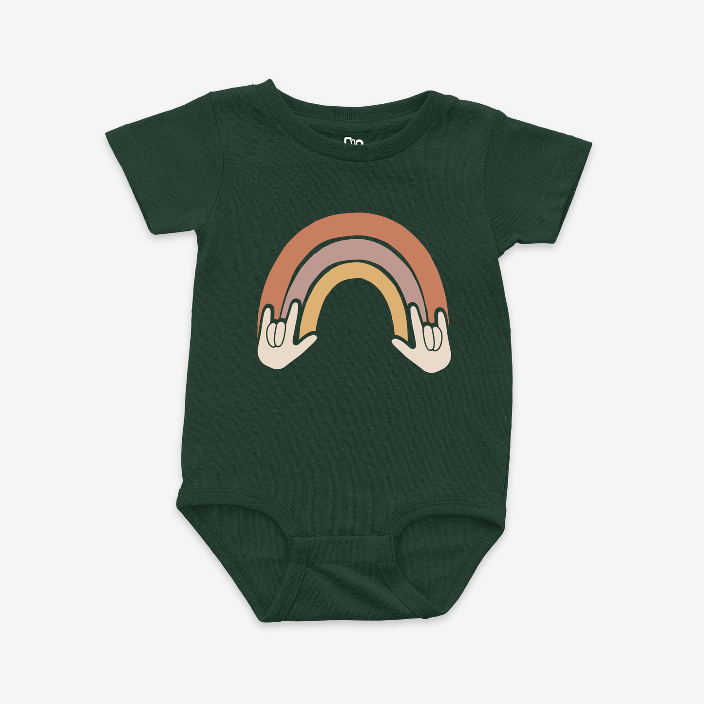 Rainbow ILY Onesie Tee