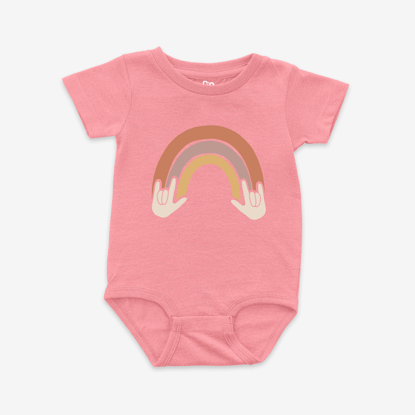 Rainbow ILY Onesie Tee