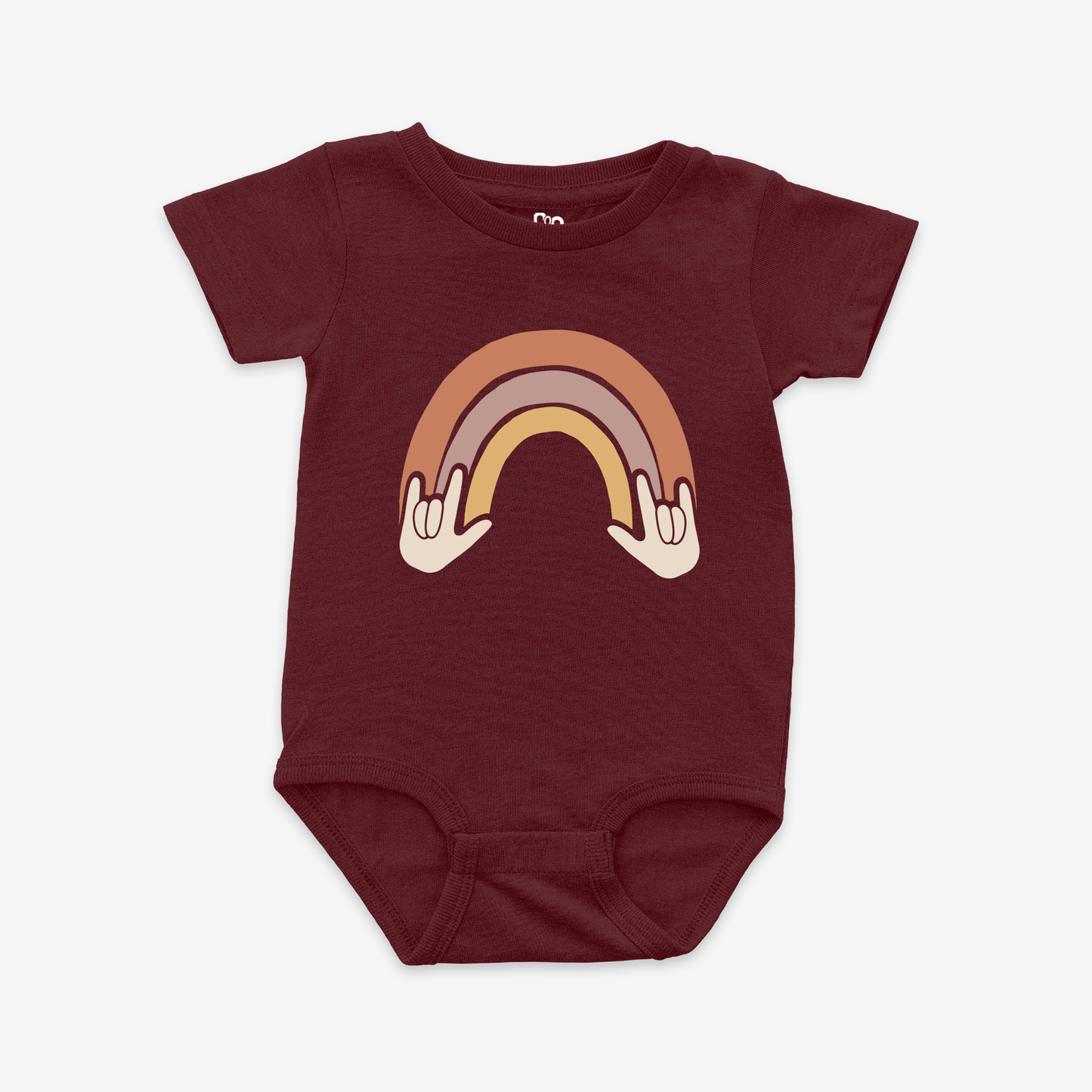 Rainbow ILY Onesie Tee