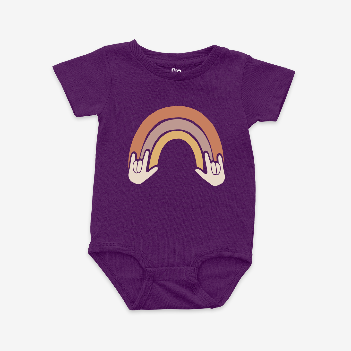 Rainbow ILY Onesie Tee