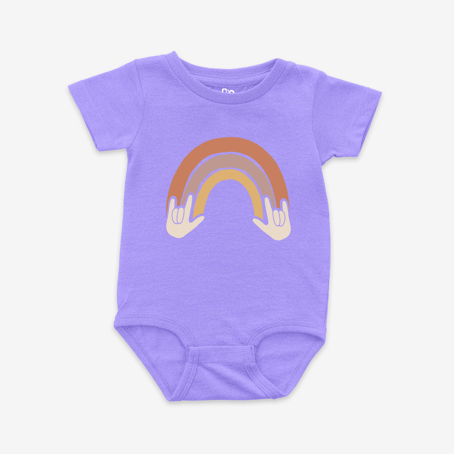 Rainbow ILY Onesie Tee