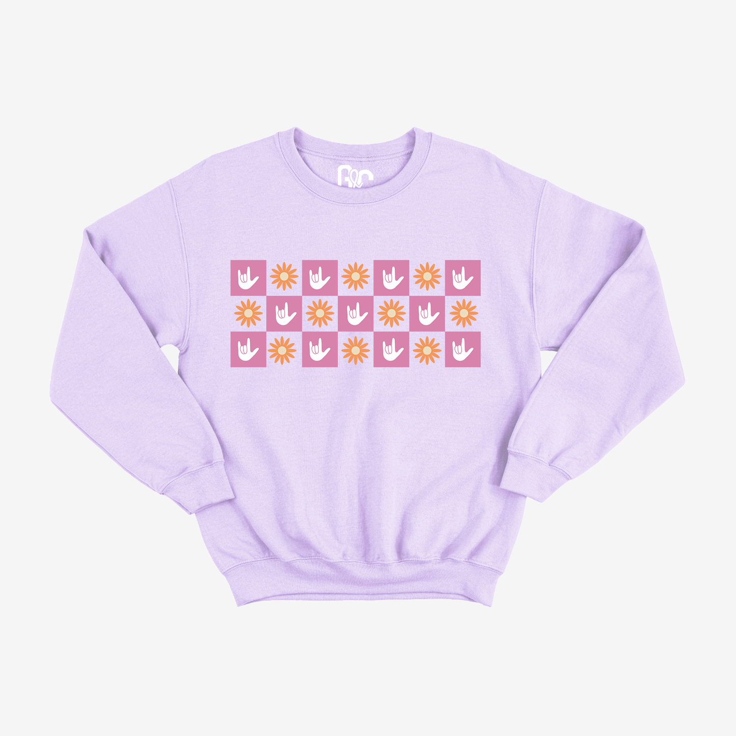 Spring Checkered ILY Crewneck