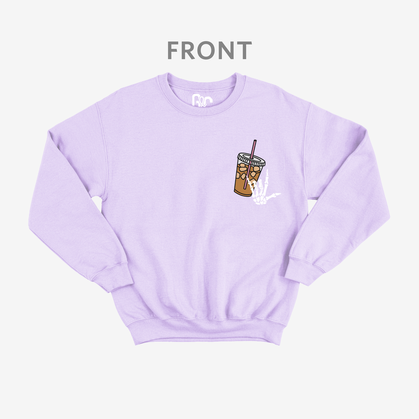 Fueled by Iced Coffee anxiety Crewneck