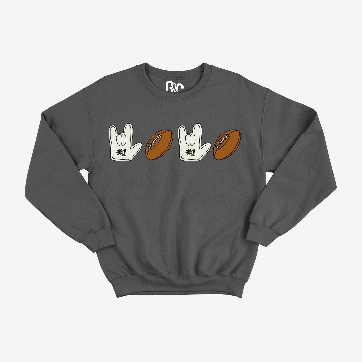 Football & ILY Crewneck