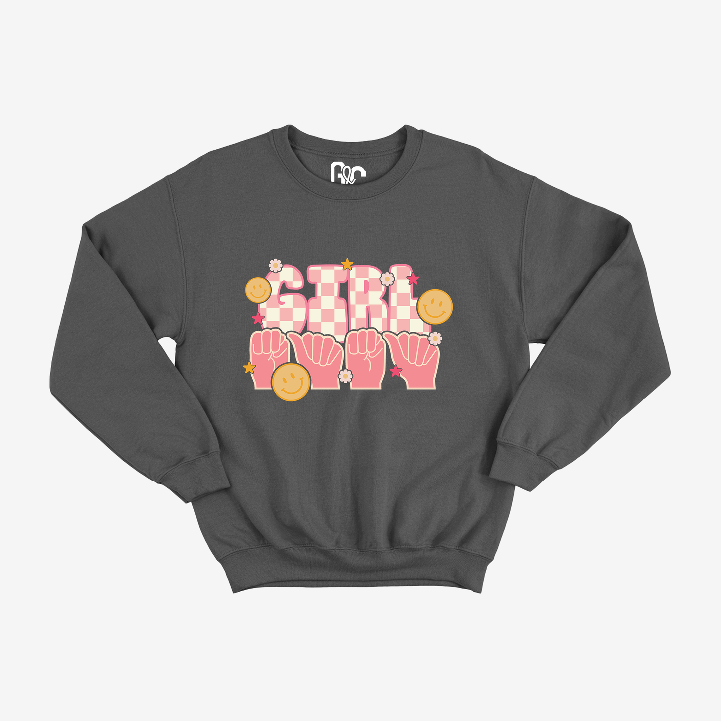 Retro Girl Mama Crewneck