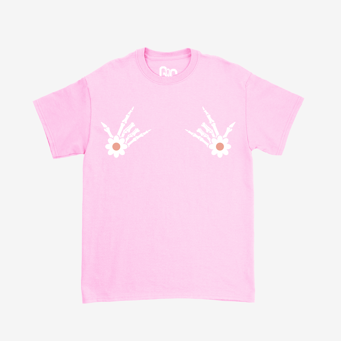 Floral Breast Skeleton & ILY Tee