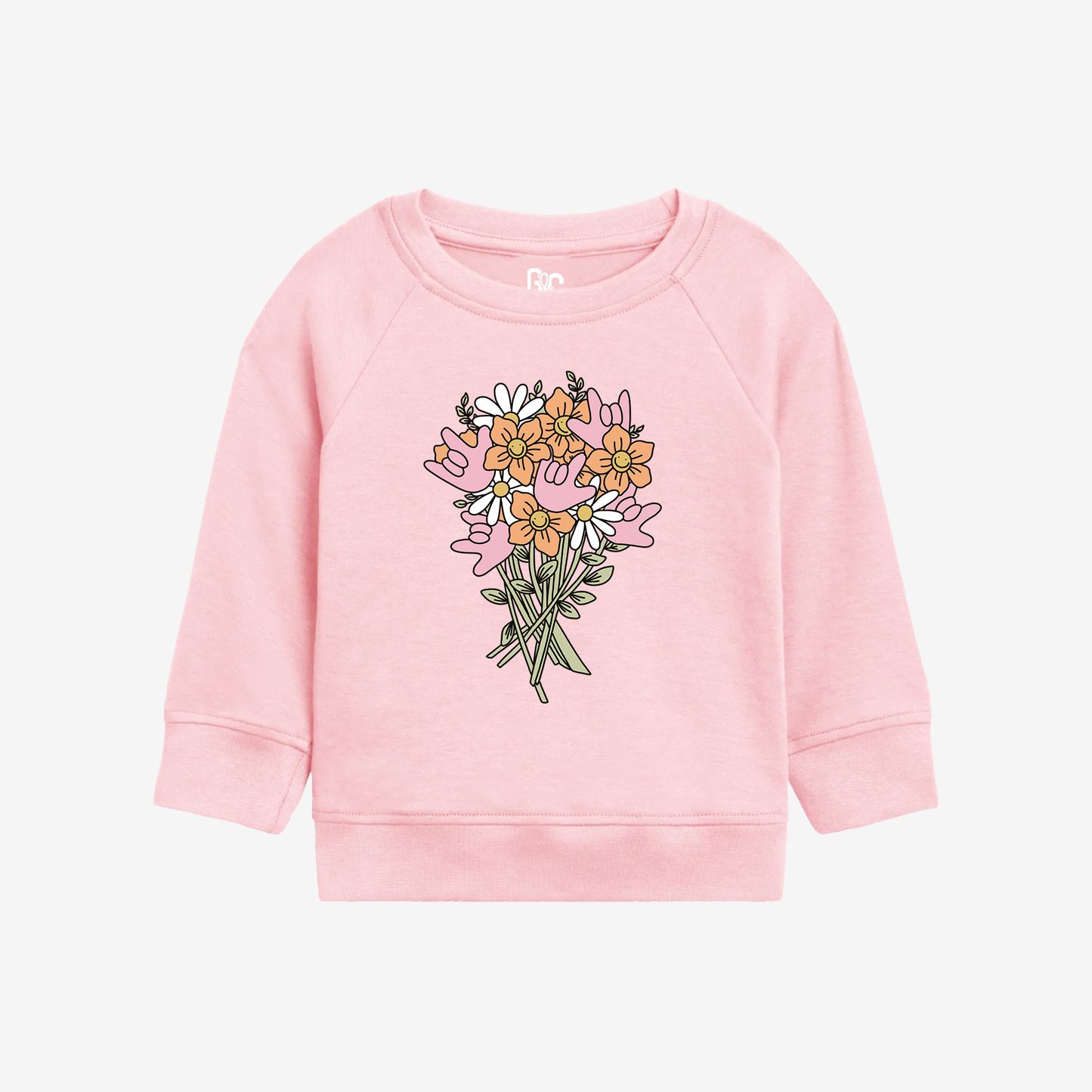 ILY Flower Toddler Crewneck