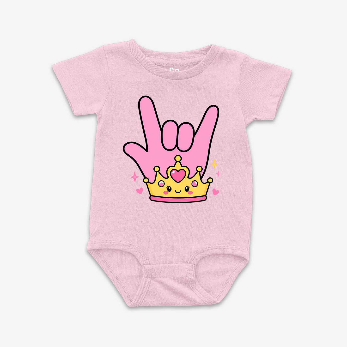 Crown ILY Onesie Tee