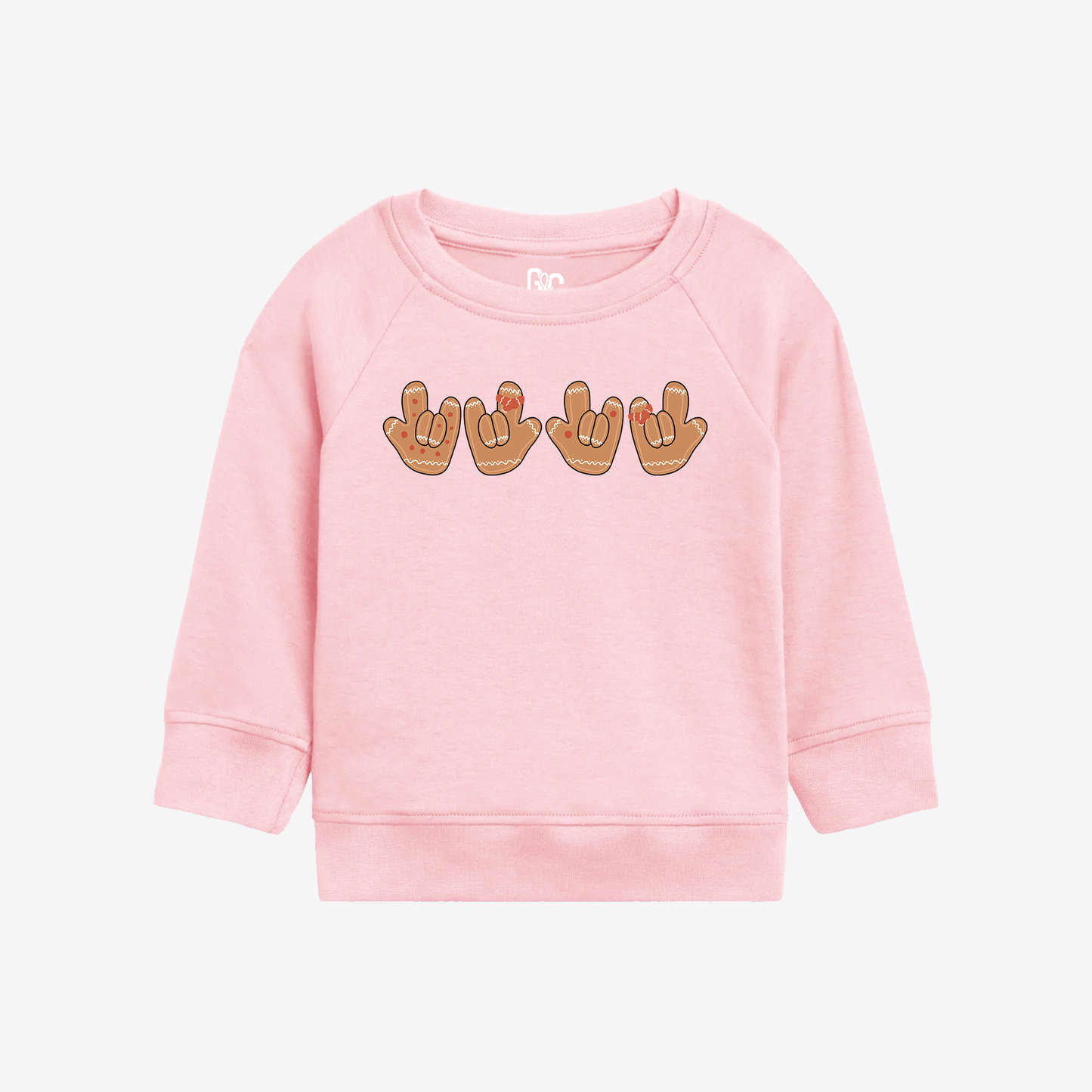 Gingerbread ILY Toddler Crewneck