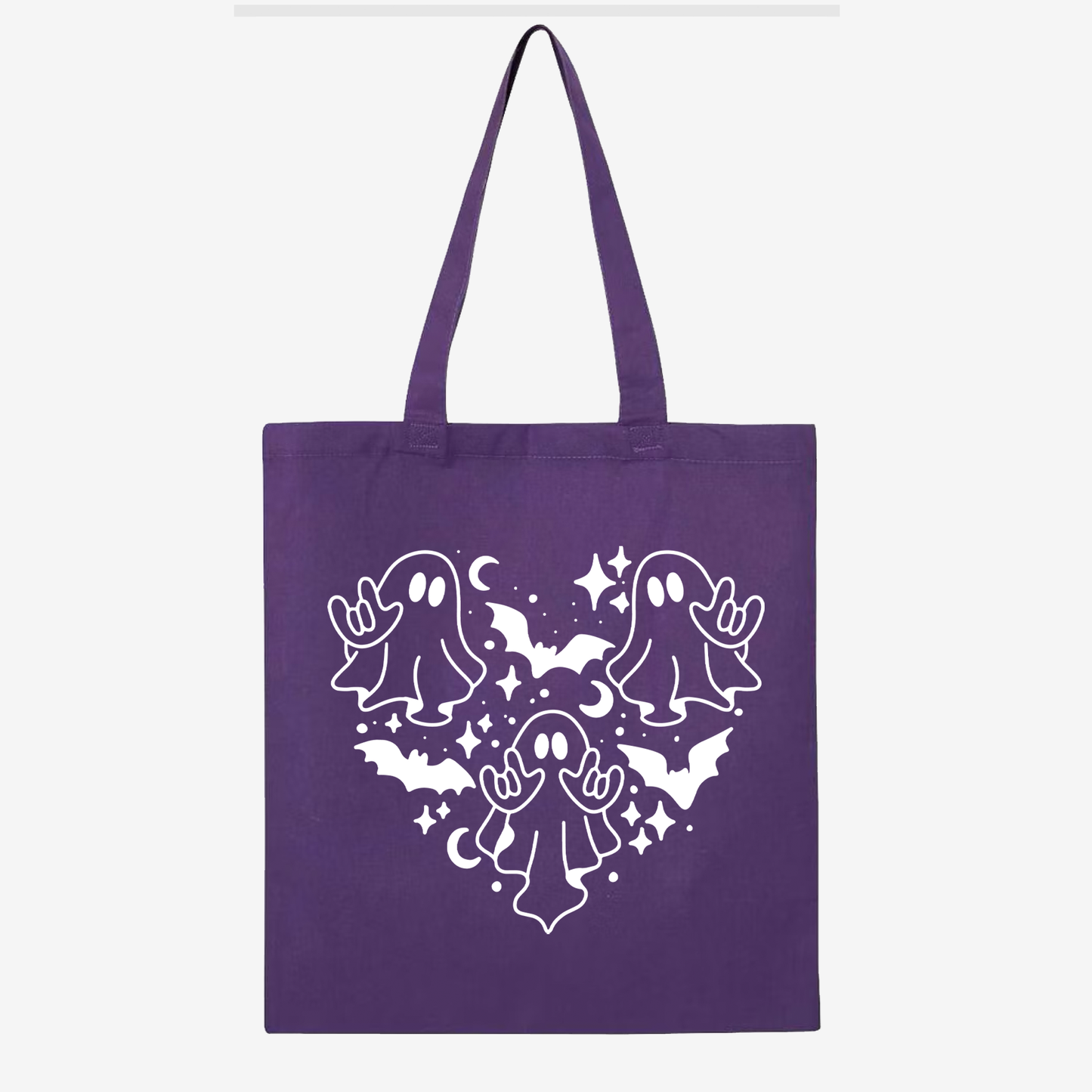 Ghost heart & ILY Tote Bag