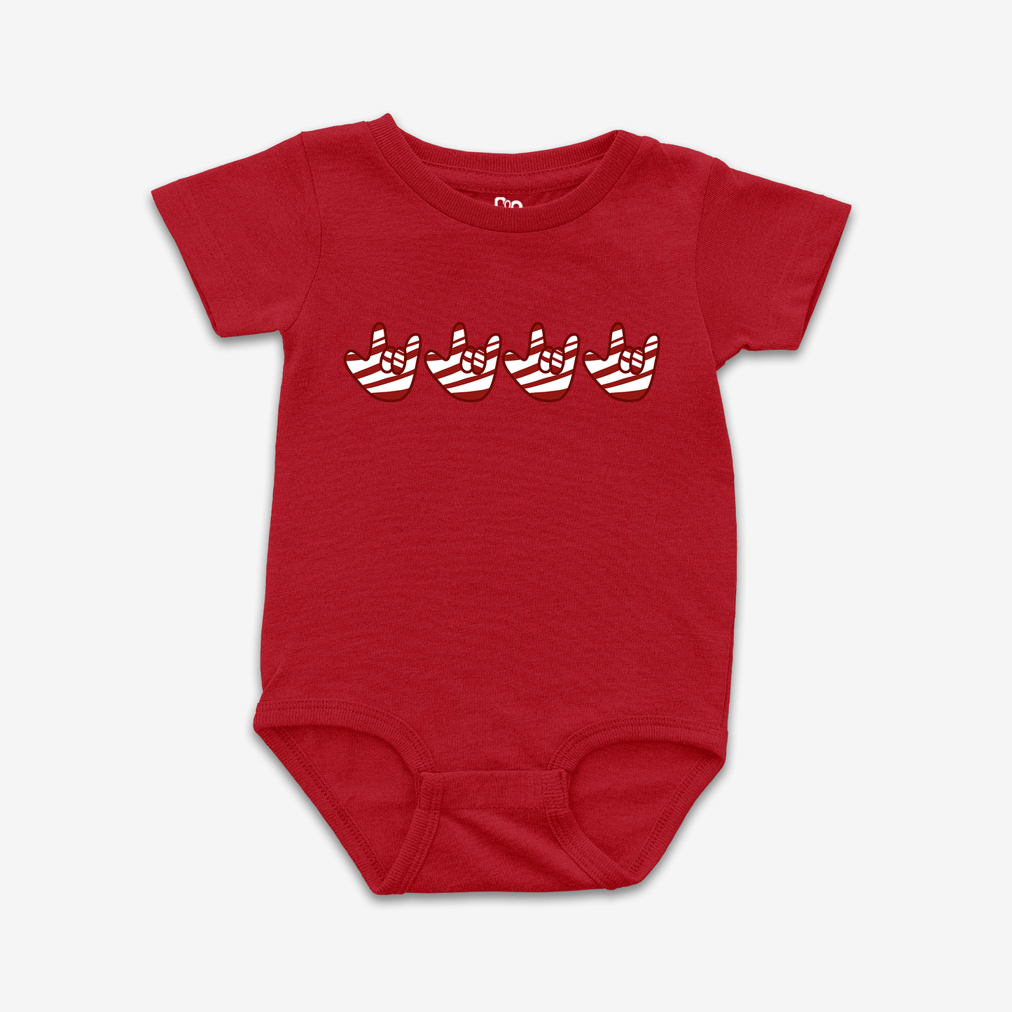 Peppermint Candy ILY Onesie Tee