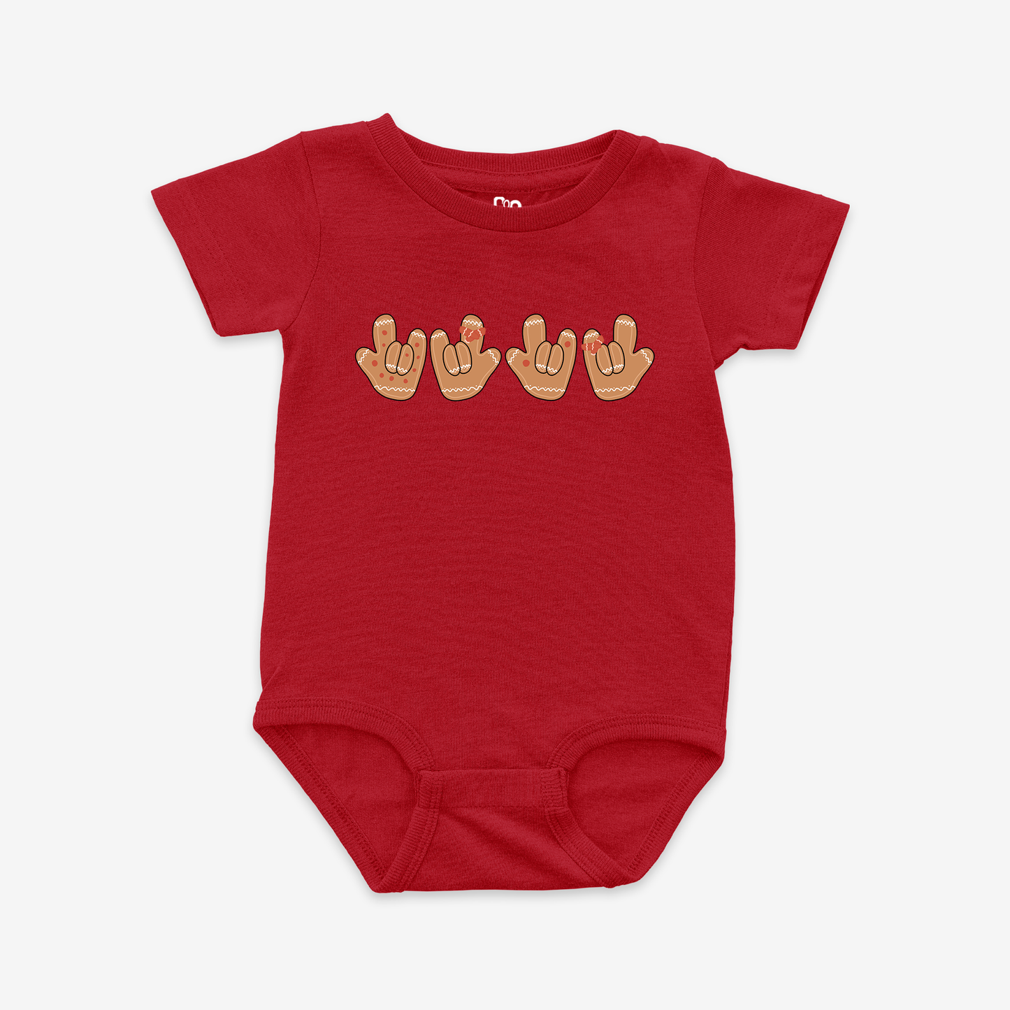 Gingerbread ILY Onesie Tee