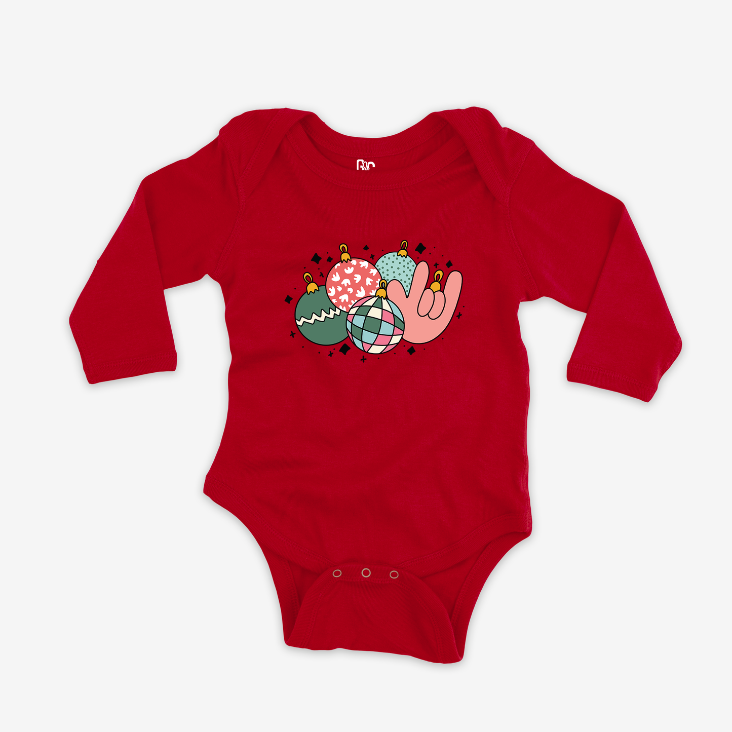Ornament ILY Onesie Sleeve