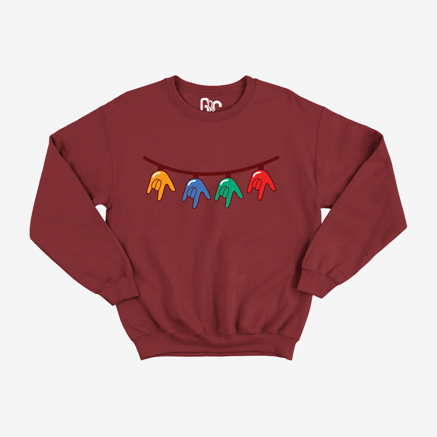 Christmas Light Bulb ILY Youth Crewneck