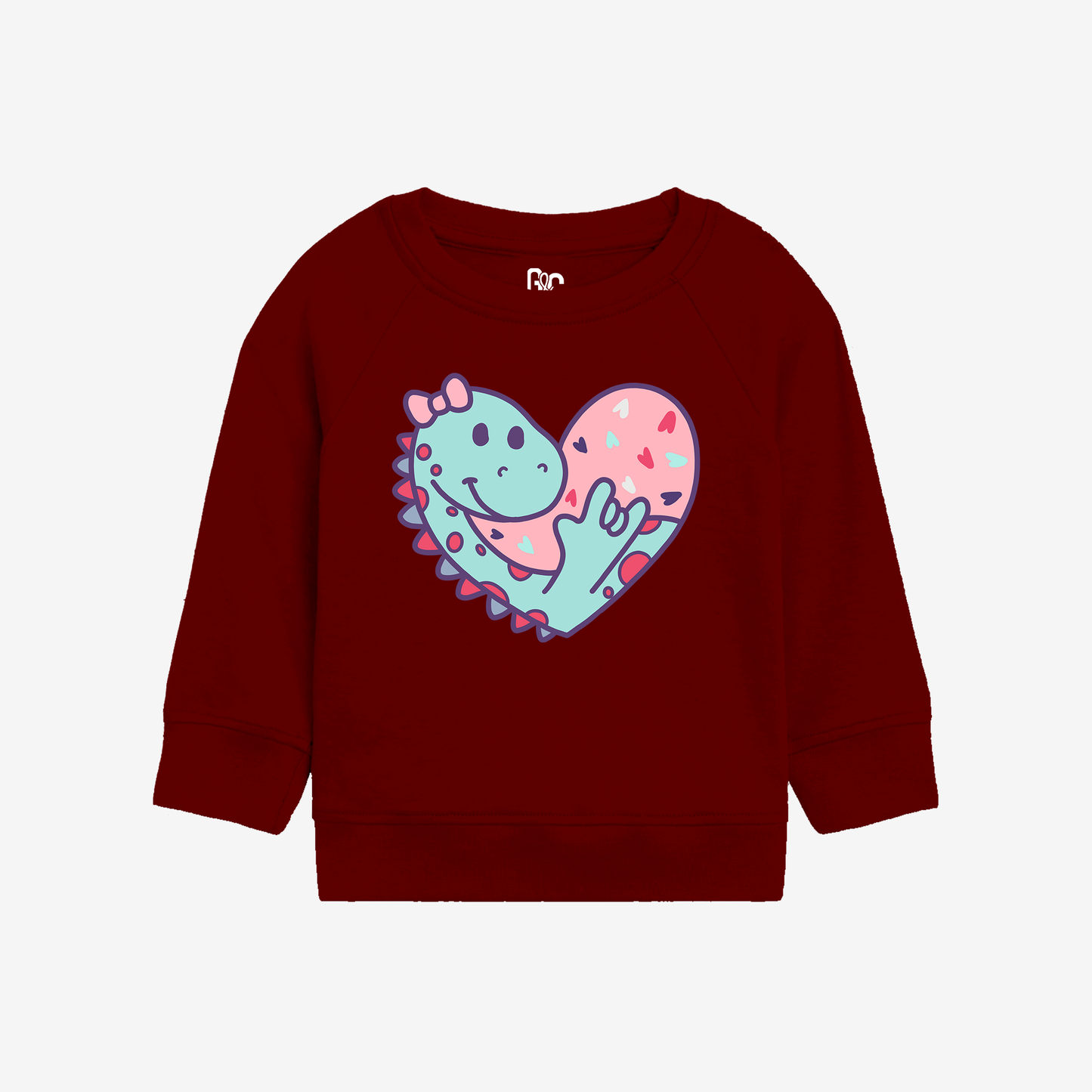 Dino Heart Toddler Crewneck