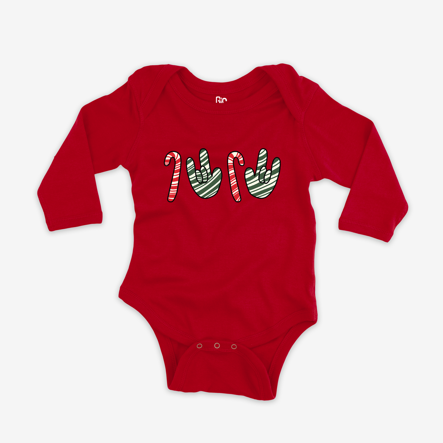 Candy Cane & ILY Onesie Sleeve