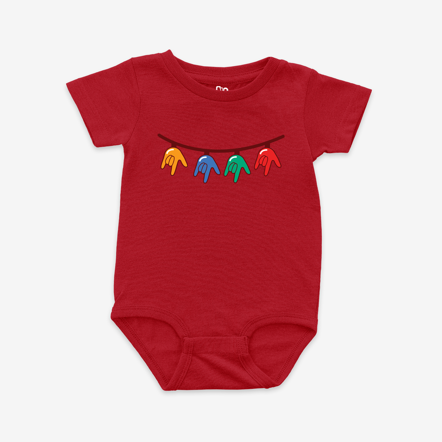 Christmas Light Bulb ILY Onesie Tee