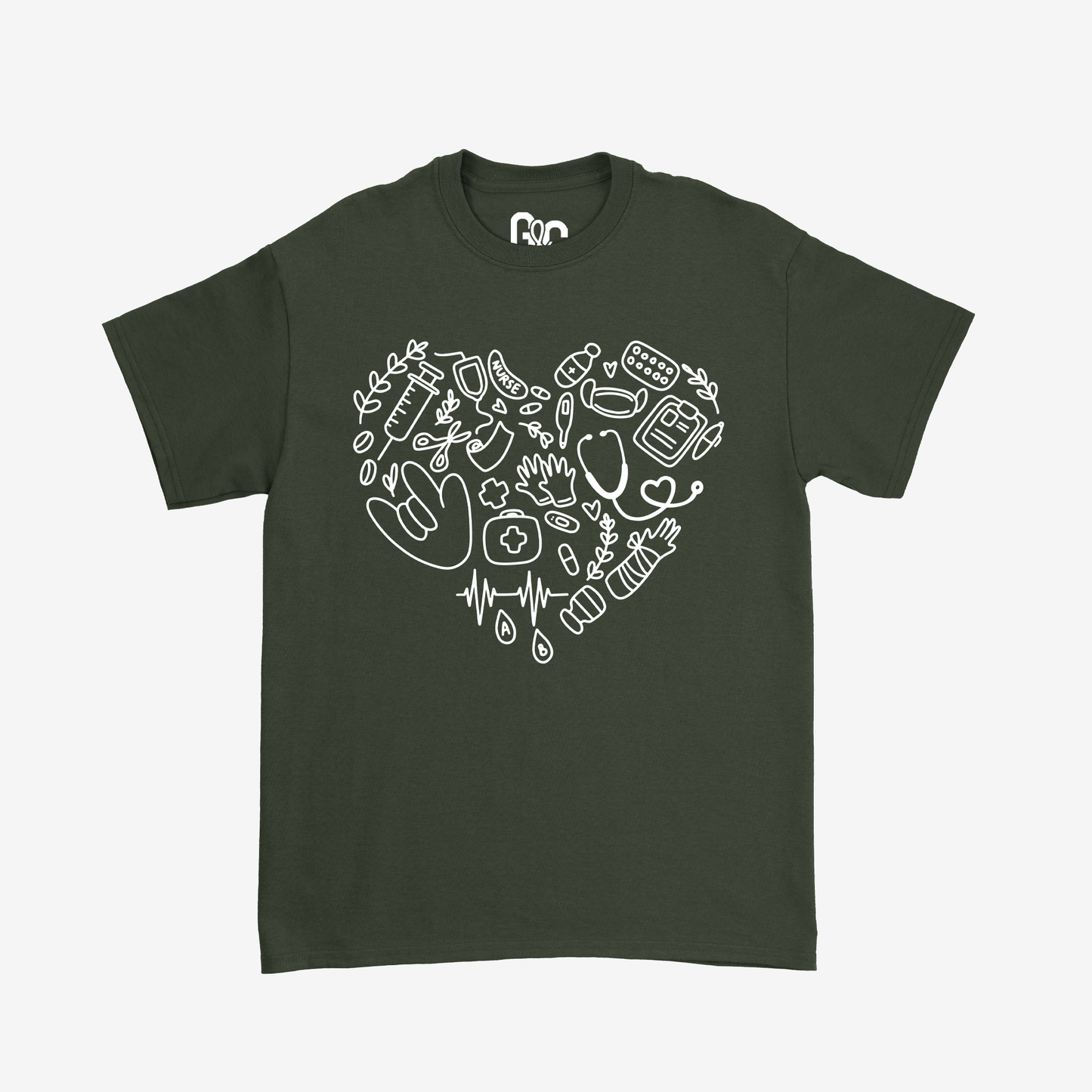 Nurse Heart Doodle Tee