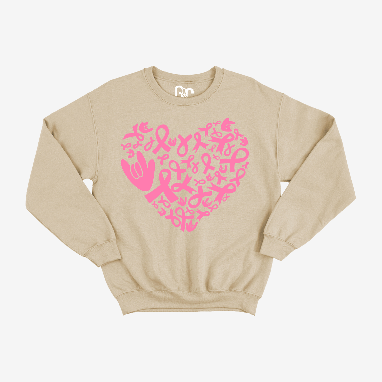 Breast Cancer Heart Crewneck