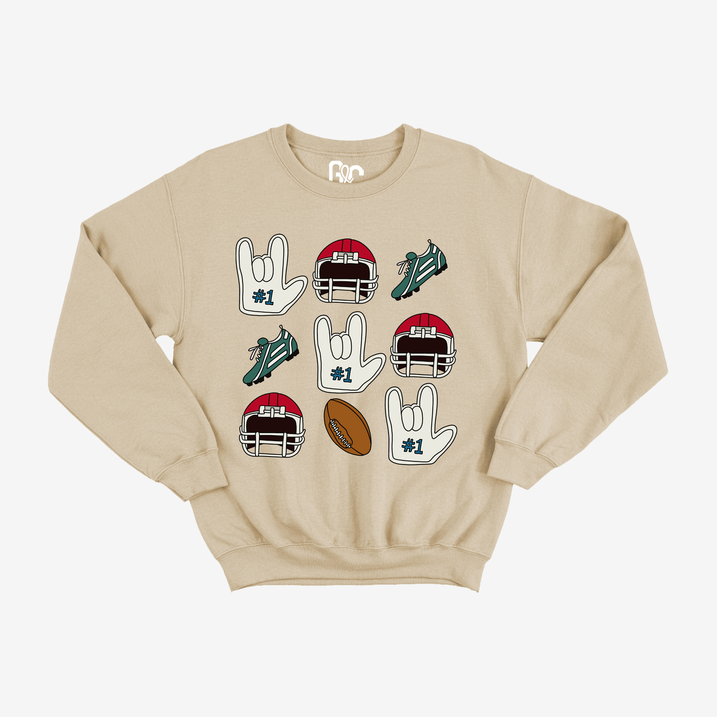 Football Tic Tac Toe Crewneck