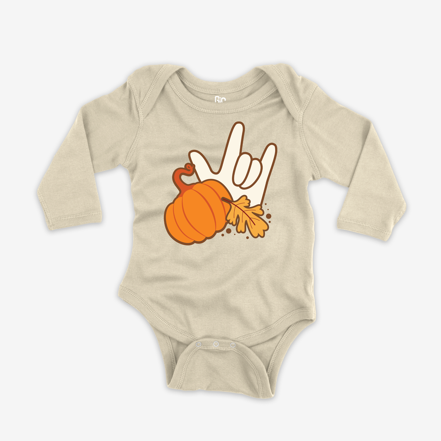 Pumpkin & ILY Onesie Sleeve