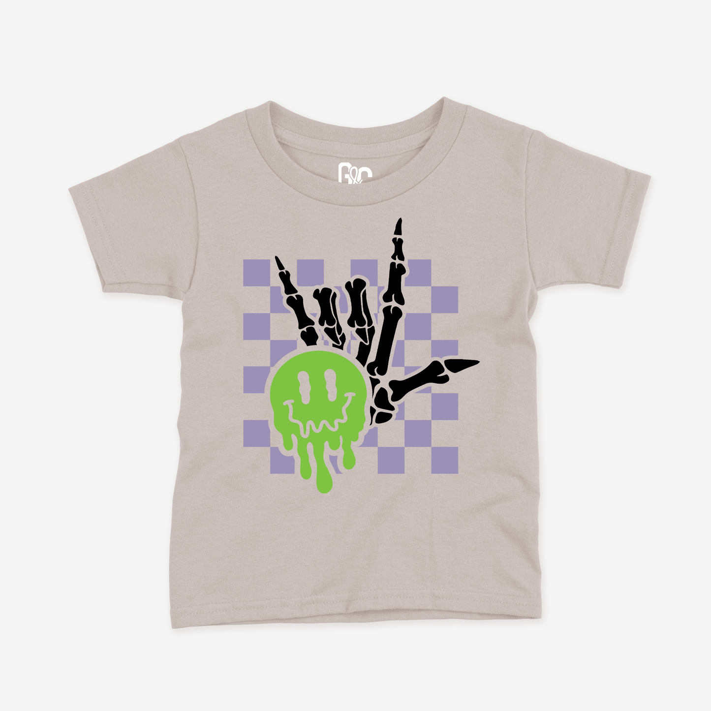 Spooky ILY Checkered Toddler Tee