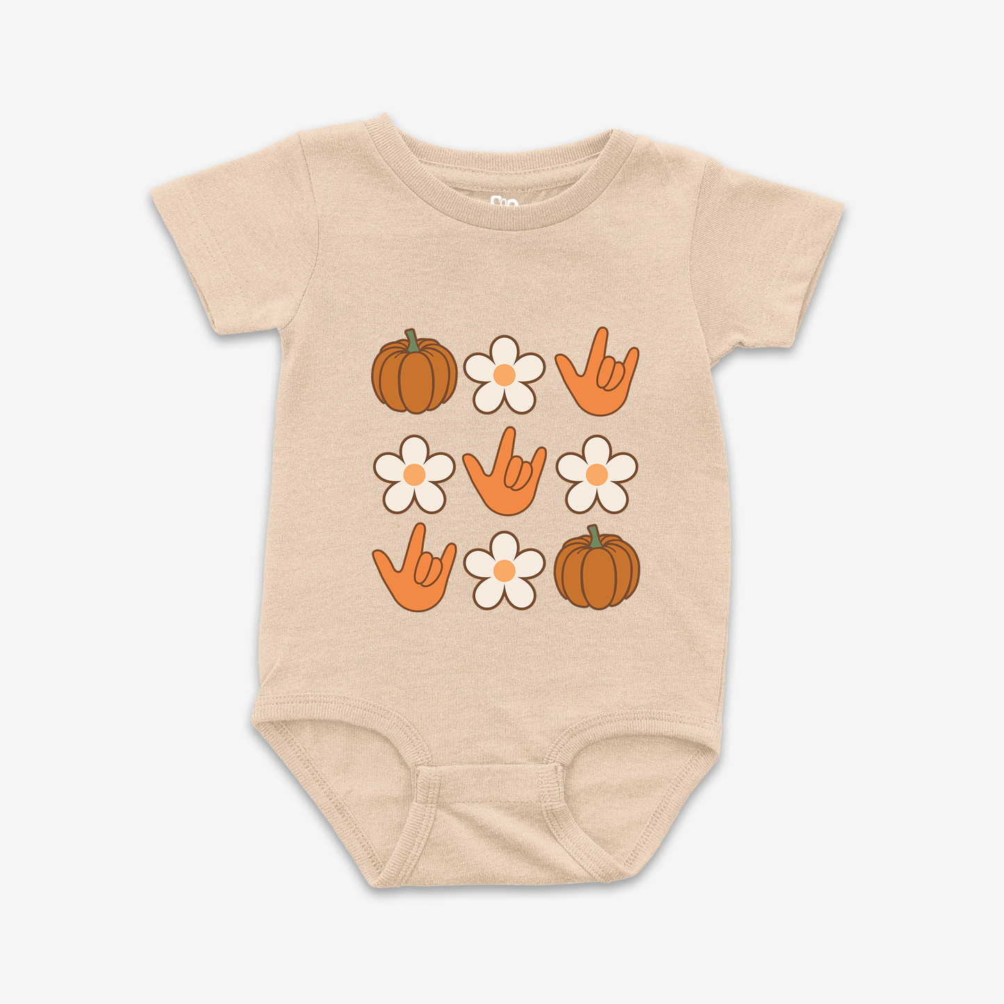 Pumpkins And Flowers Onesie Tee