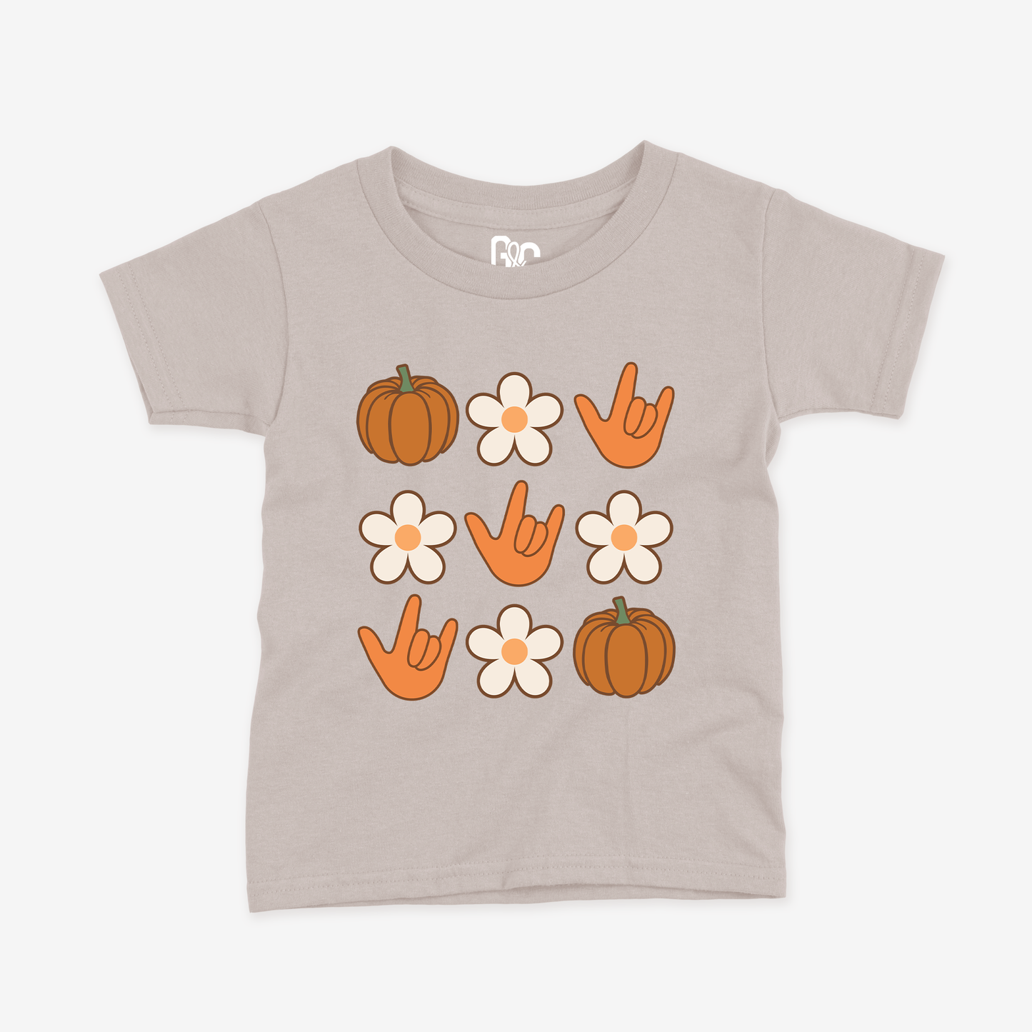 Pumpkins And Flowers Toddler Tee